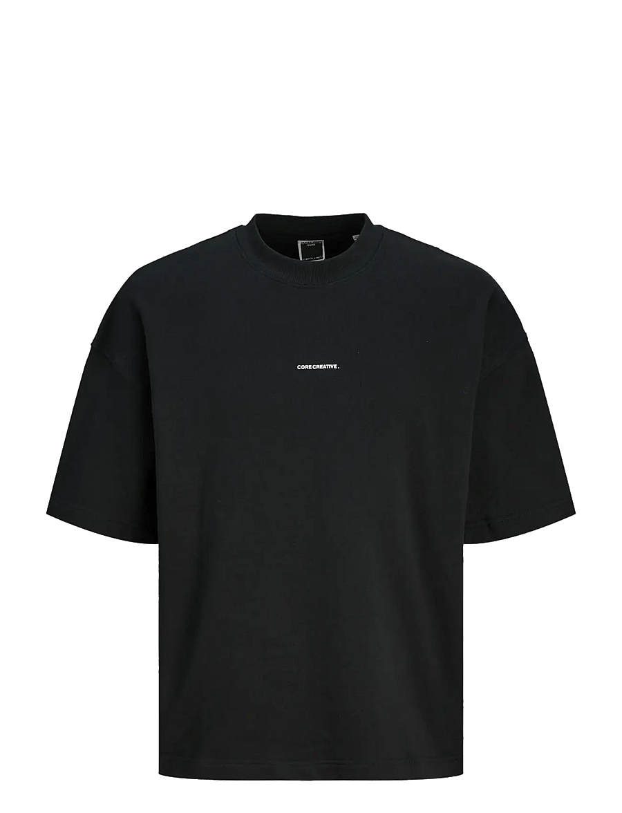 Jack & Jones - JCOINFINITY PRINT BACK SWEAT SS - kurzärmelig - black - 1