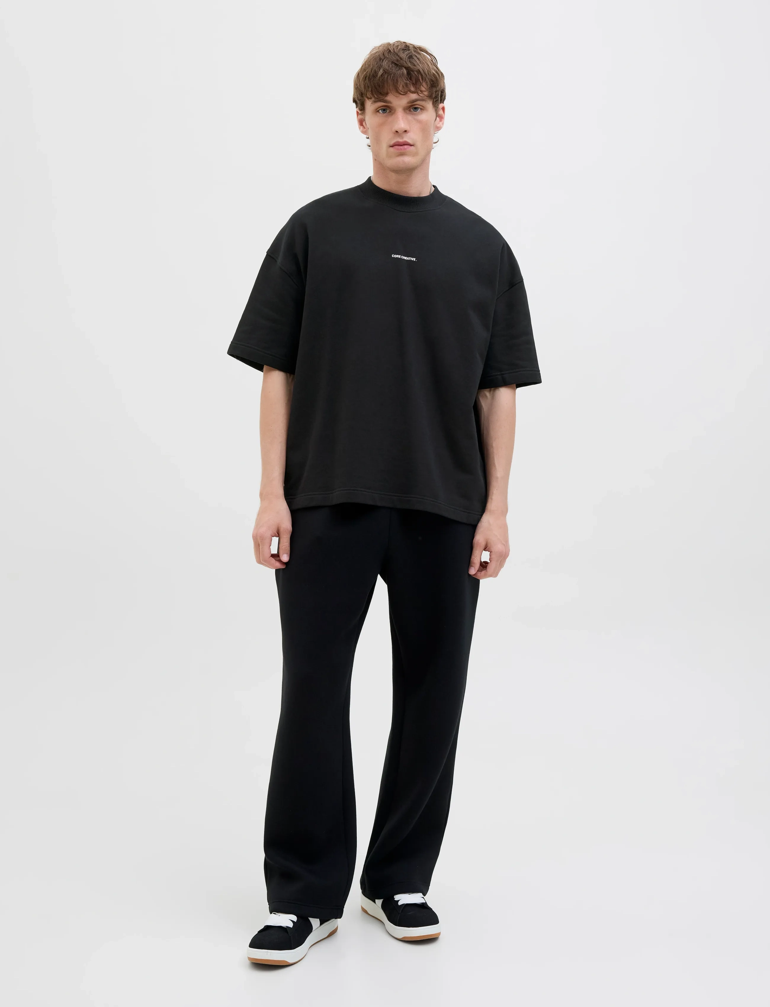 Jack & Jones - JCOINFINITY PRINT BACK SWEAT SS - die niedrigsten preise - black - 5