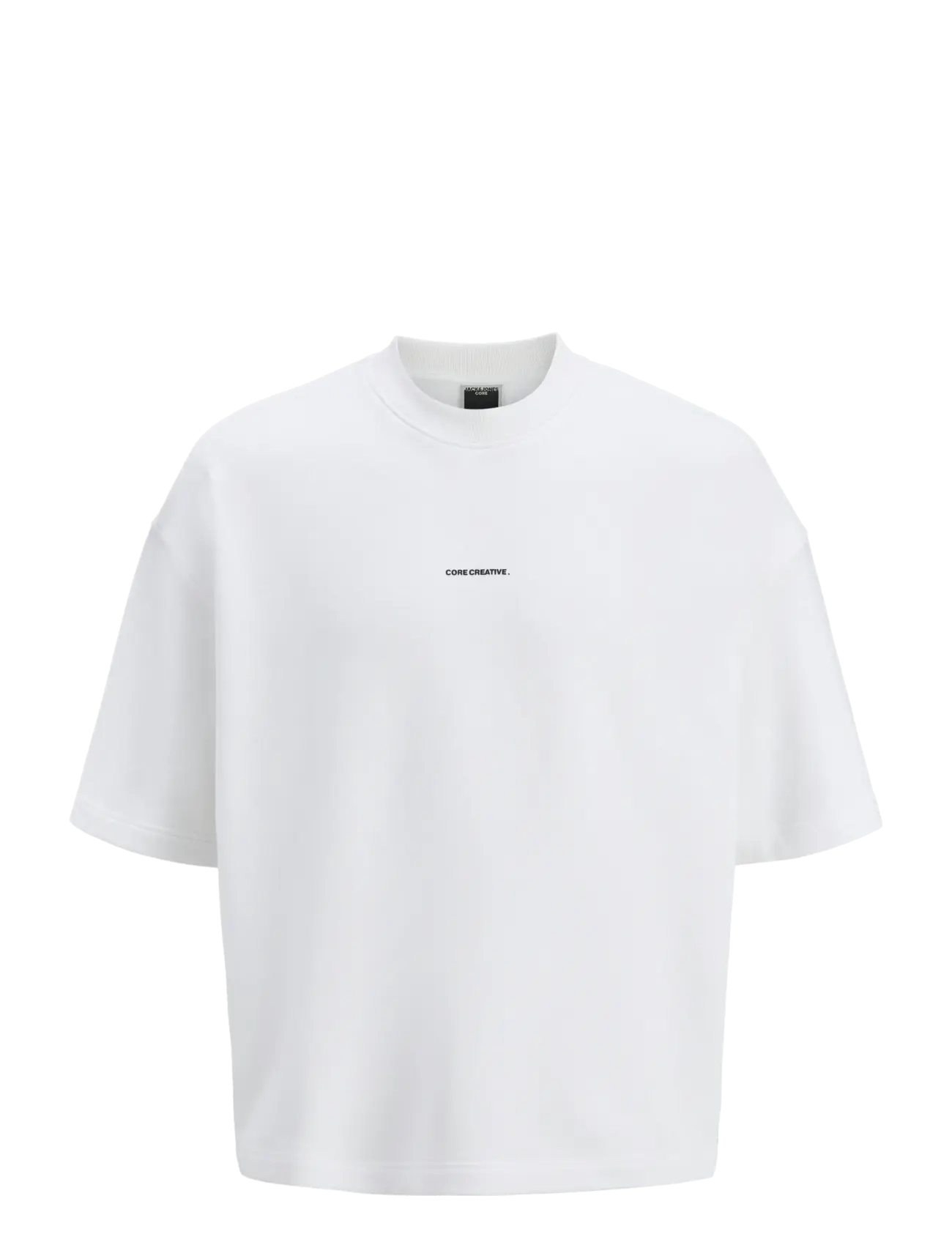 JACK & JONES Jcoinfinity Print Back Sweat Ss Weiß - M - Herren
