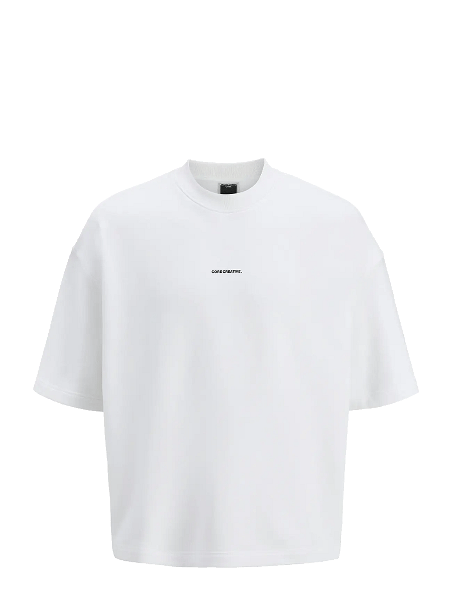 Jack & Jones - JCOINFINITY PRINT BACK SWEAT SS - kurzärmelig - bright white - 1