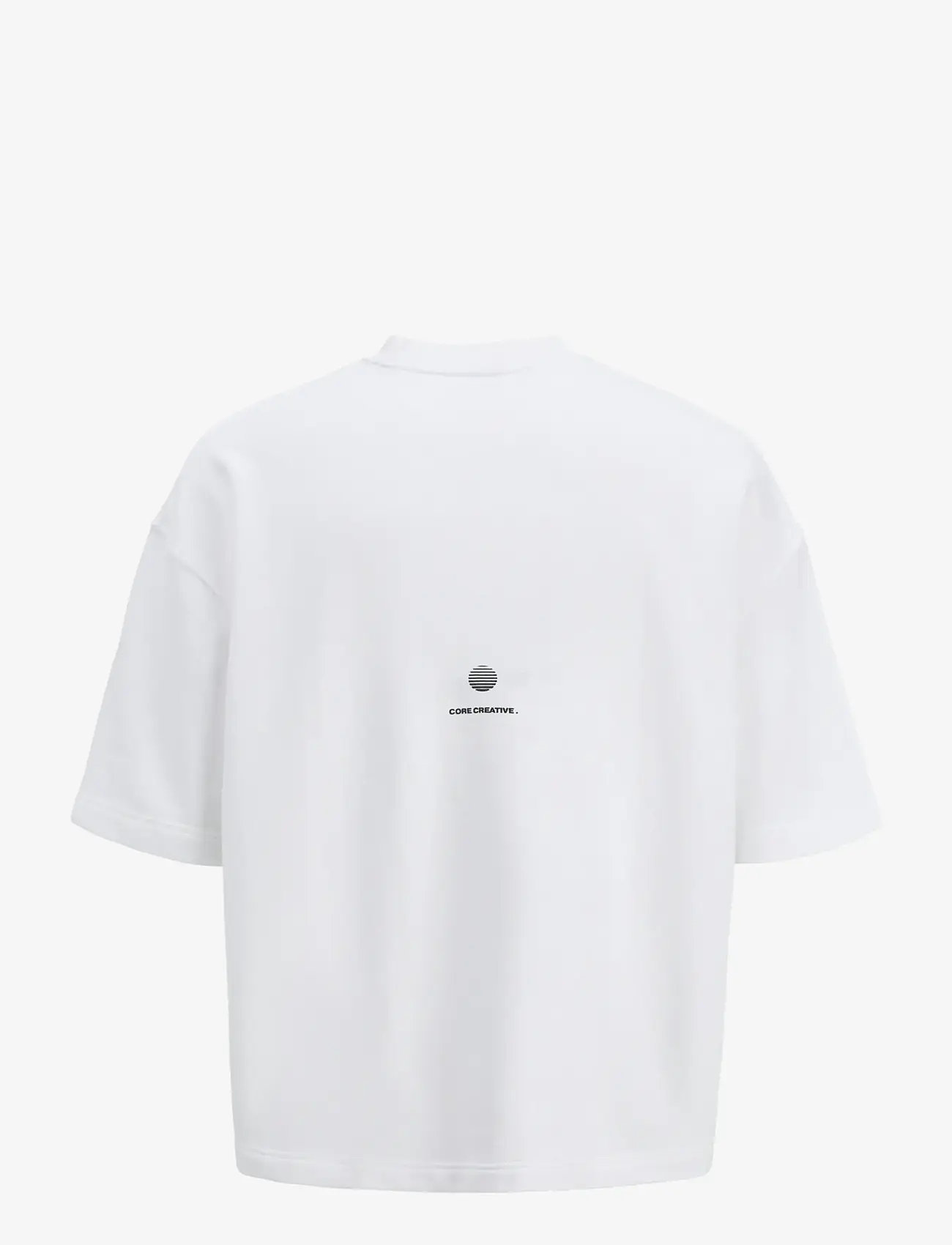 Jack & Jones - JCOINFINITY PRINT BACK SWEAT SS - laveste priser - bright white - 2