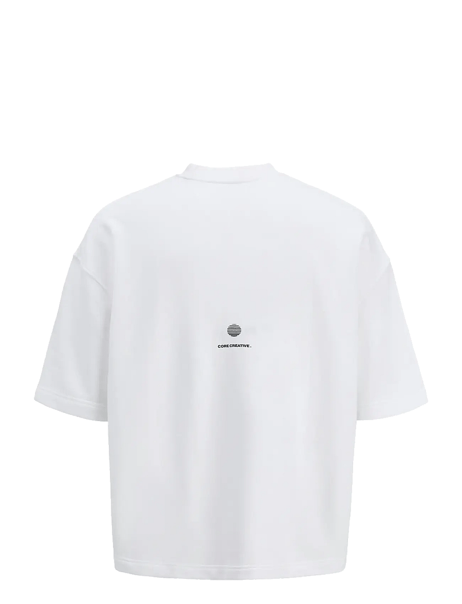 Jack & Jones - JCOINFINITY PRINT BACK SWEAT SS - kurzärmelig - bright white - 2