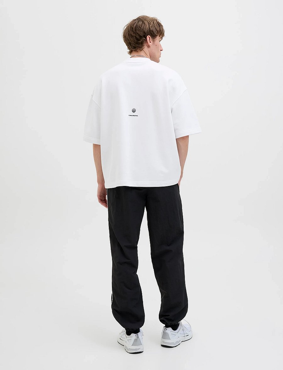 Jack & Jones - JCOINFINITY PRINT BACK SWEAT SS - kurzärmelig - bright white - 3