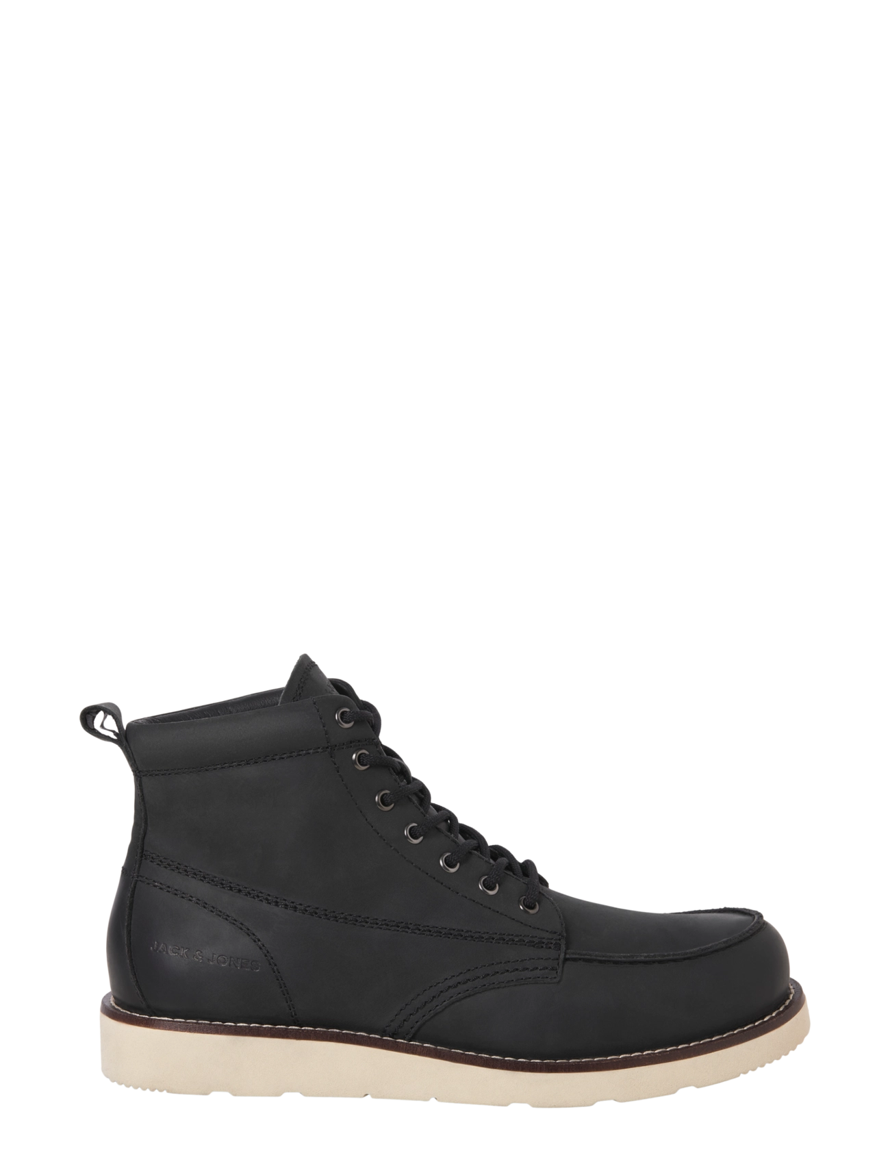 Jack & Jones - JFWTORONTO LEATHER BOOT LN - schnürstiefel - black - 2