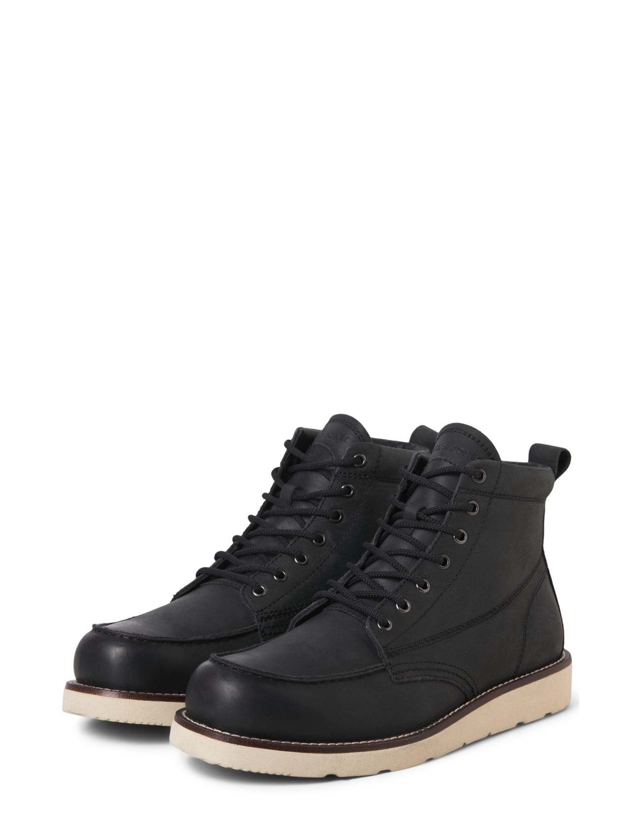 Jack & Jones - JFWTORONTO LEATHER BOOT LN - schnürstiefel - black - 5
