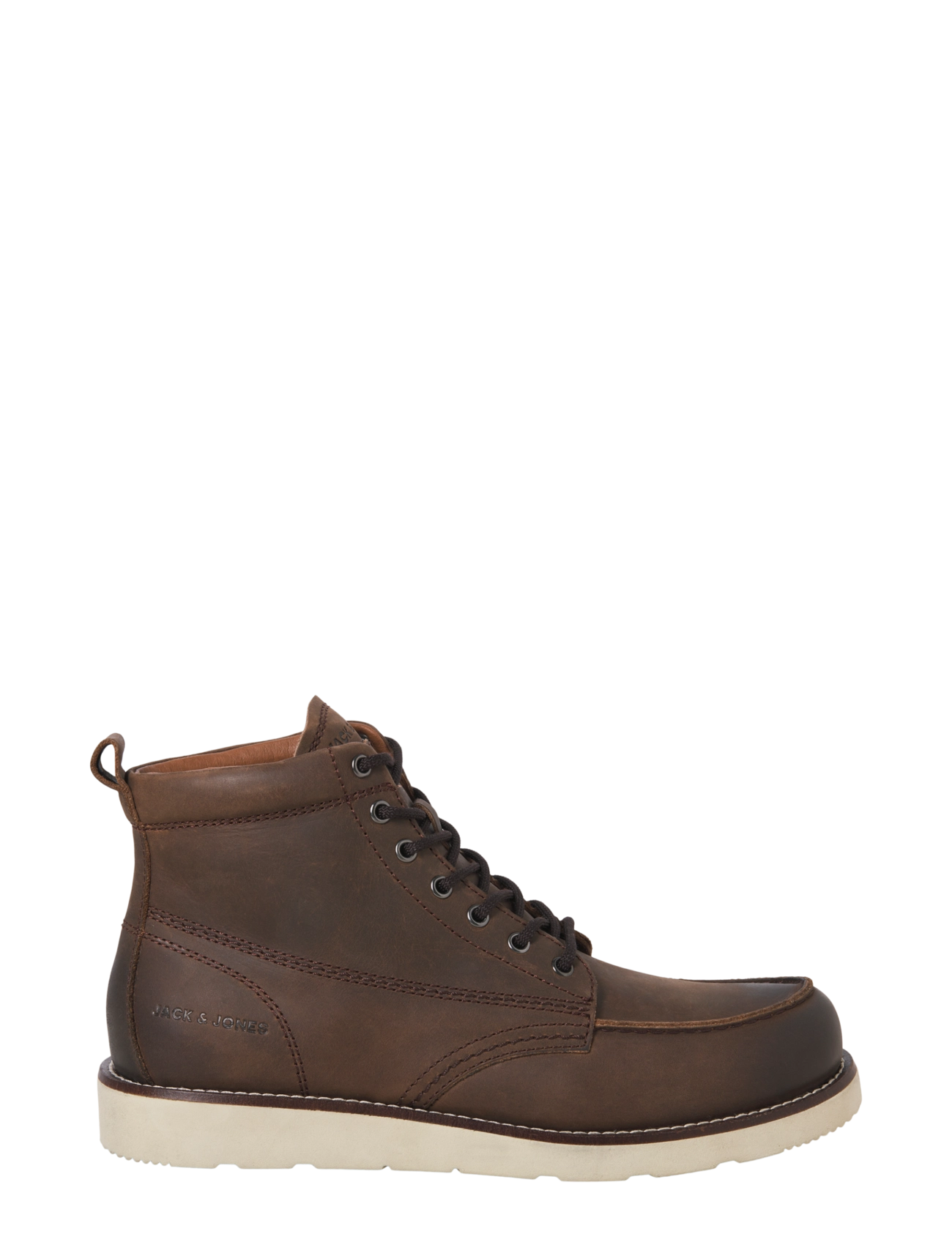 Jack & Jones - JFWTORONTO LEATHER BOOT LN - schnürstiefel - brown stone - 2