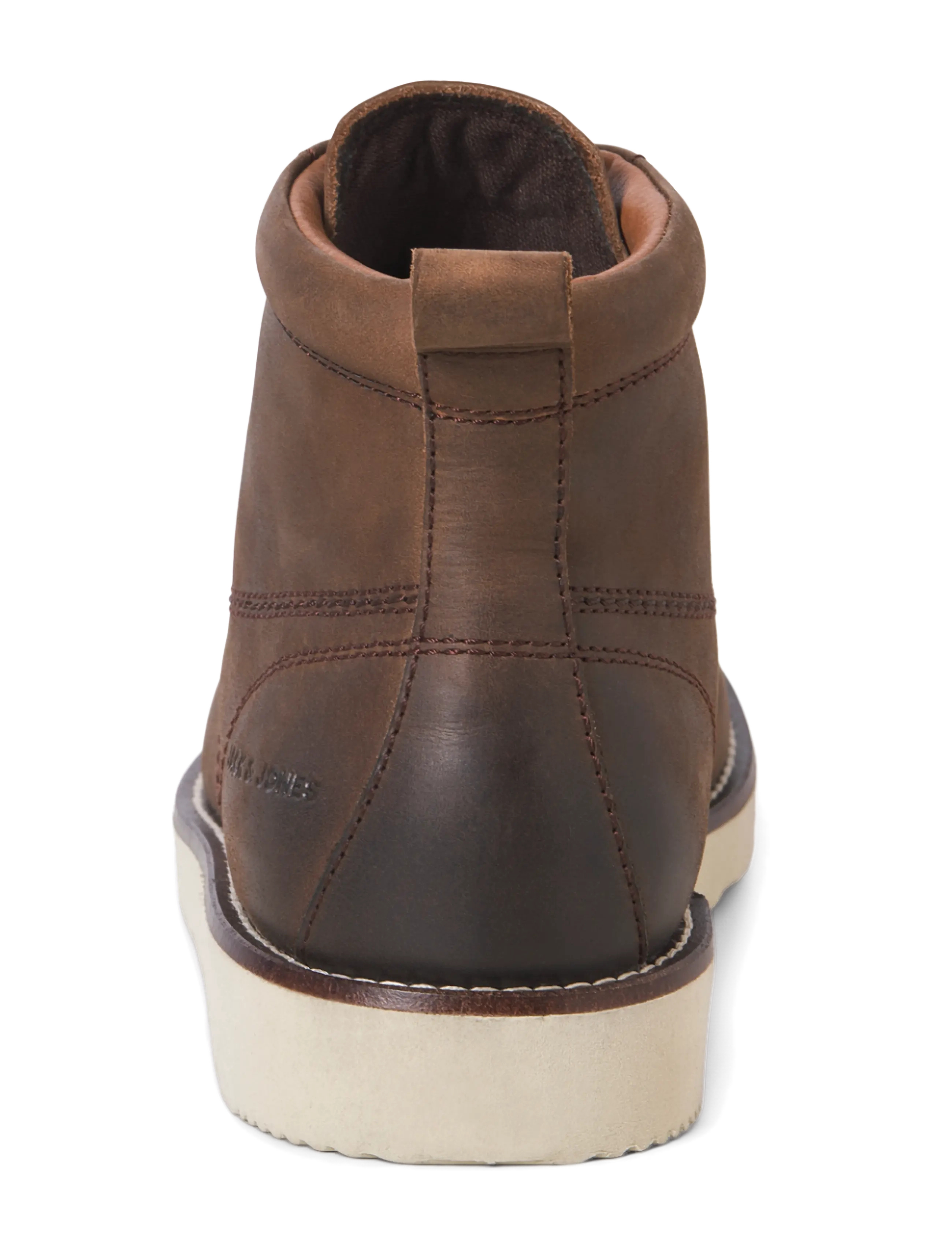 Jack & Jones - JFWTORONTO LEATHER BOOT LN - schnürstiefel - brown stone - 3