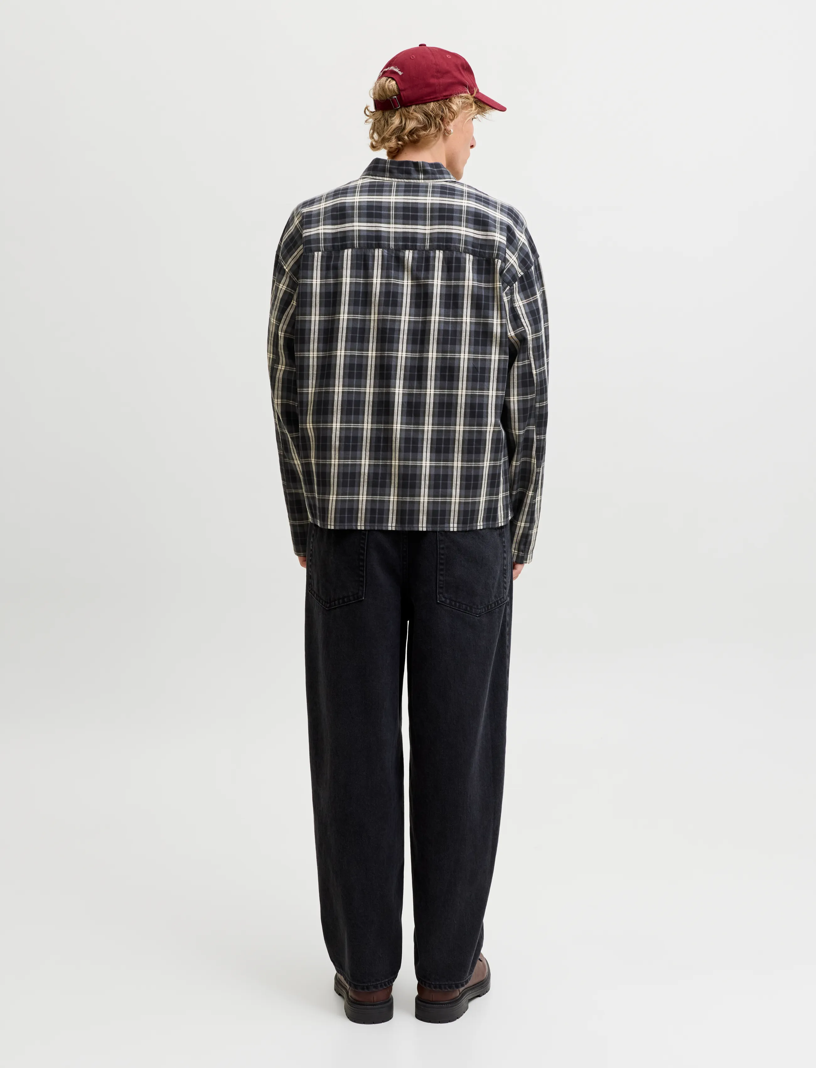 Jack & Jones - JORAUSTIN CLEAN CHECK SHIRT LS SN - ternede skjorter - black - 3