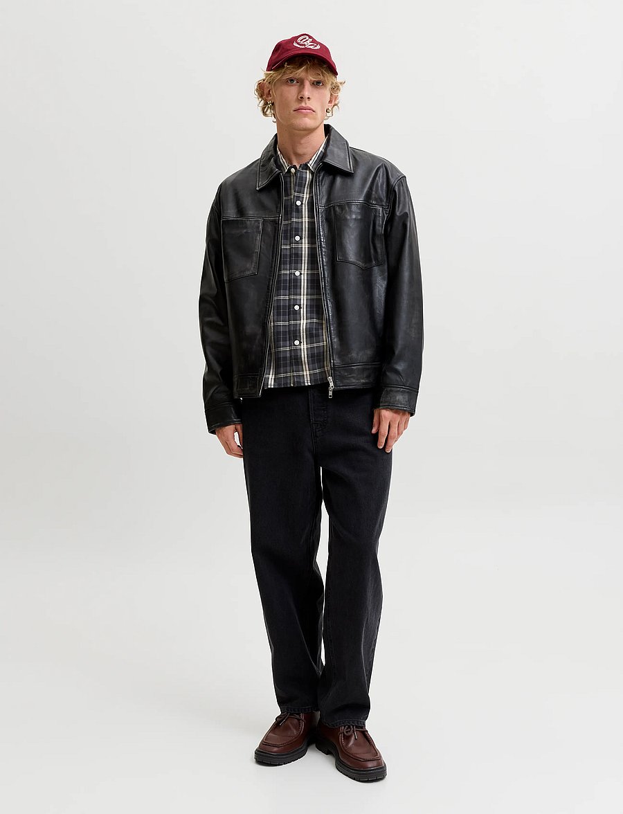 Jack & Jones - JORAUSTIN CLEAN CHECK SHIRT LS SN - ternede skjorter - black - 4