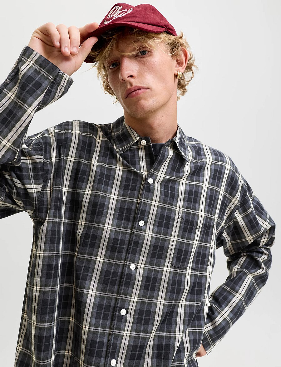 Jack & Jones - JORAUSTIN CLEAN CHECK SHIRT LS SN - ternede skjorter - black - 5