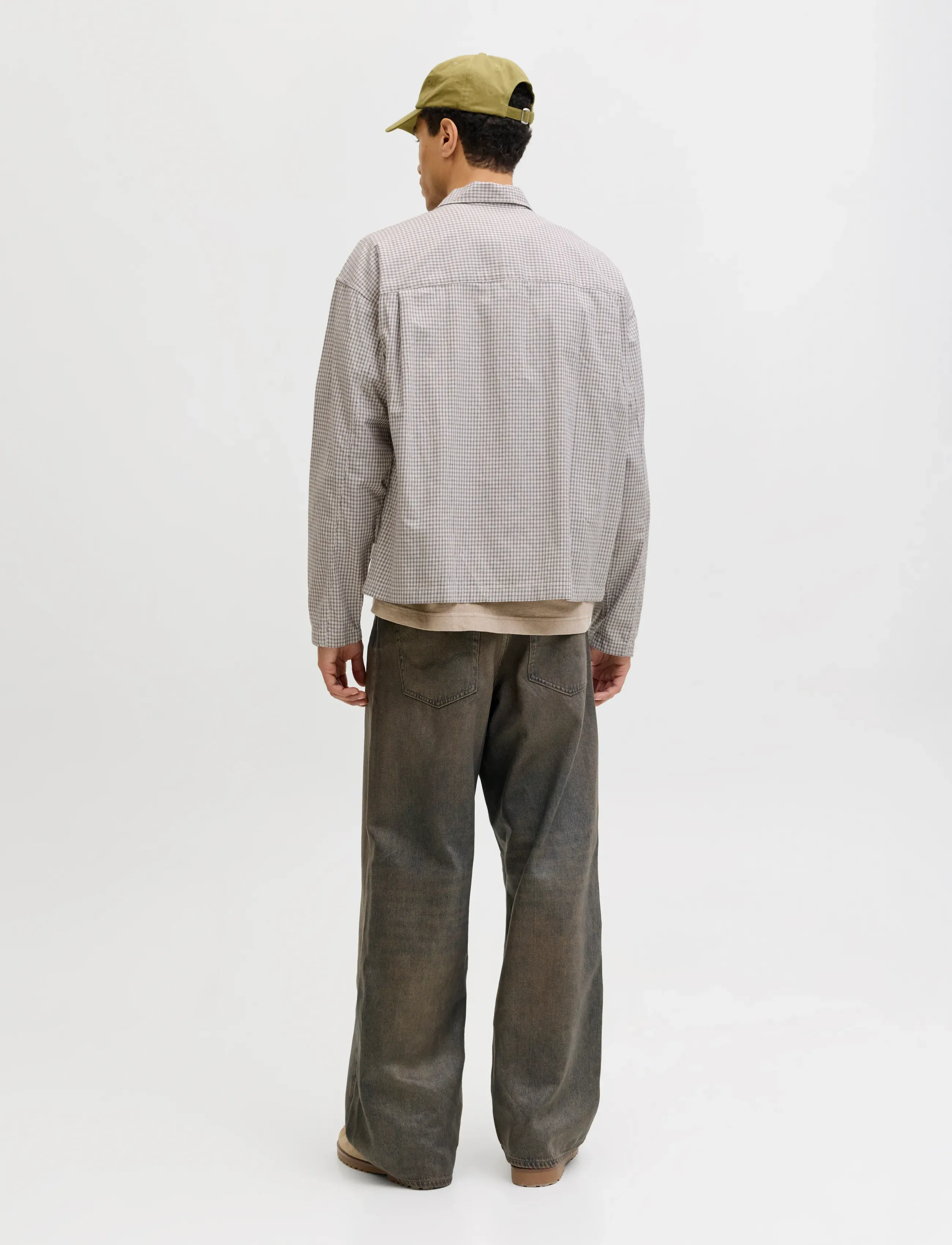 Jack & Jones - JORAUSTIN CLEAN CHECK SHIRT LS SN - ruudulised särgid - lily white - 2