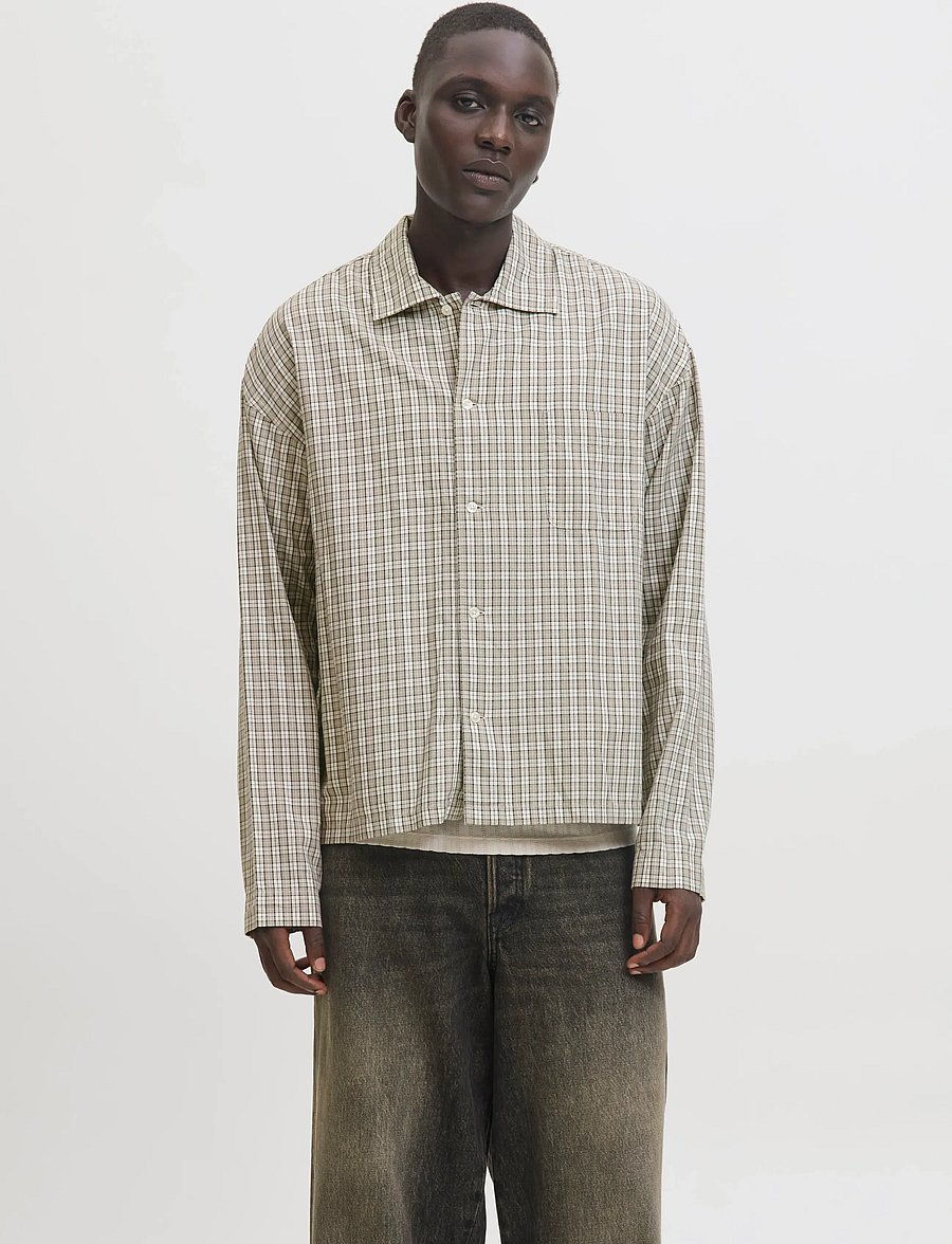 Jack & Jones - JORAUSTIN CLEAN CHECK SHIRT LS SN - ruudulised särgid - moonbeam - 0