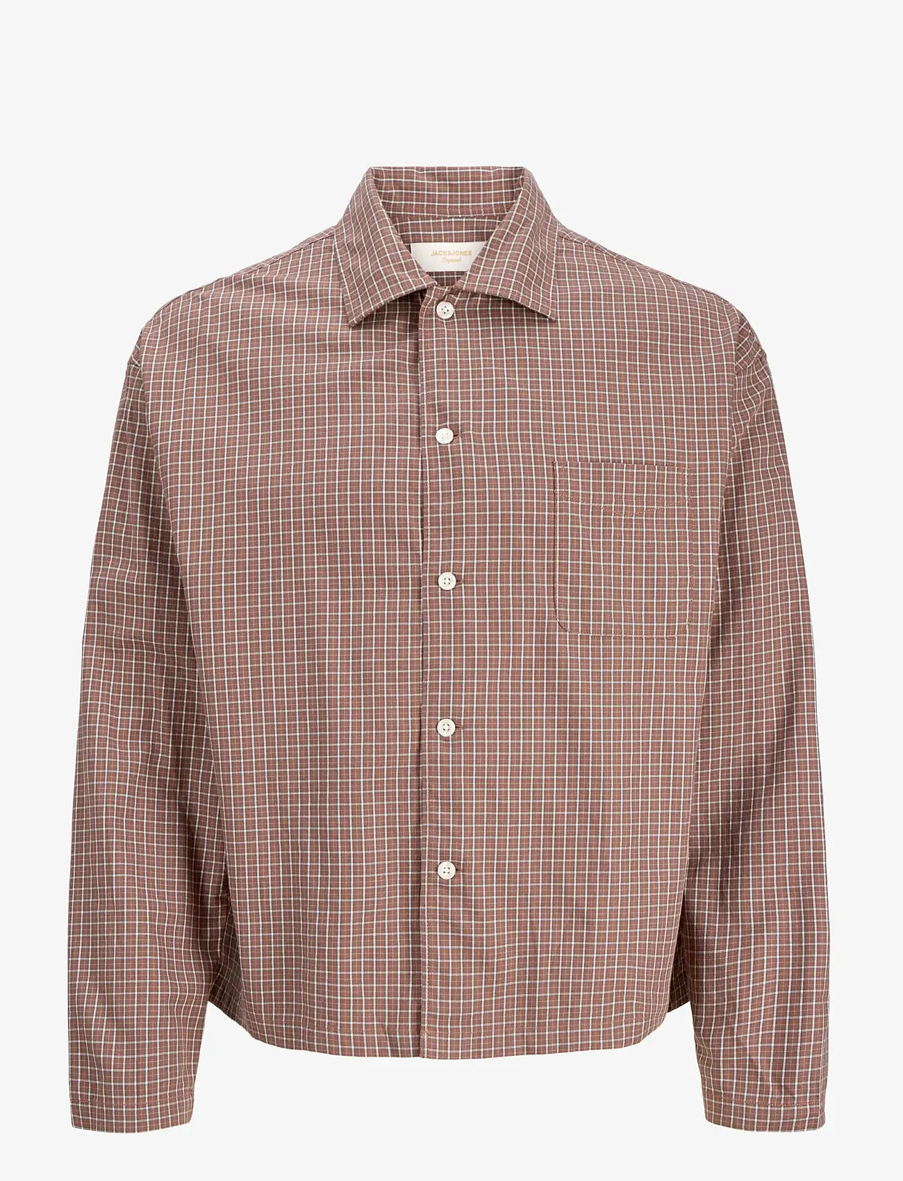 Jack & Jones - JORAUSTIN CLEAN CHECK SHIRT LS SN - karierte hemden - nutmeg - 1