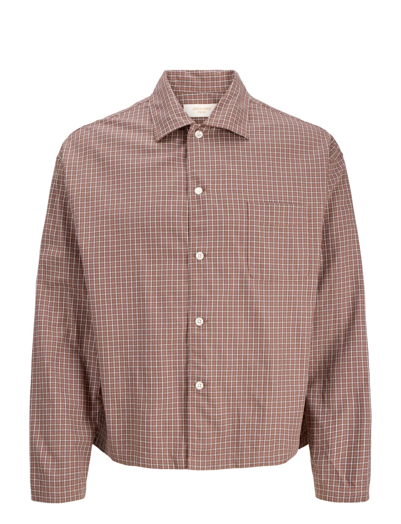 Jack & Jones JORAUSTIN CLEAN CHECK SHIRT LS SN - Skjorter - NUTMEG / brown