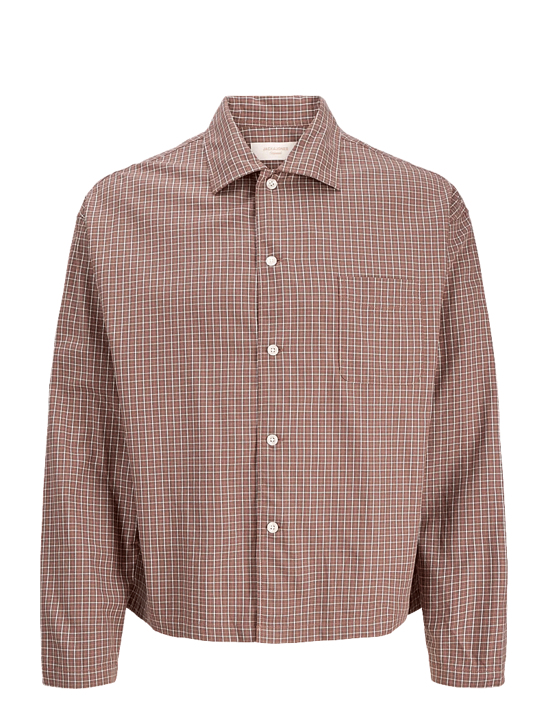 Jack & Jones - JORAUSTIN CLEAN CHECK SHIRT LS SN - karierte hemden - nutmeg - 1