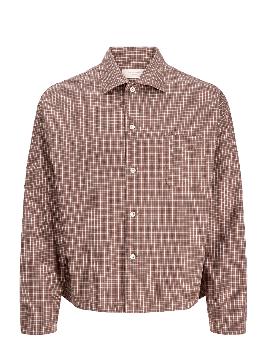Jack & Jones - JORAUSTIN CLEAN CHECK SHIRT LS SN - ternede skjorter - nutmeg - 1