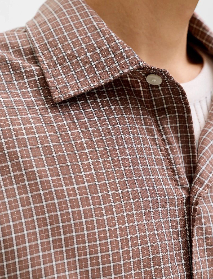 Jack & Jones - JORAUSTIN CLEAN CHECK SHIRT LS SN - ternede skjorter - nutmeg - 5