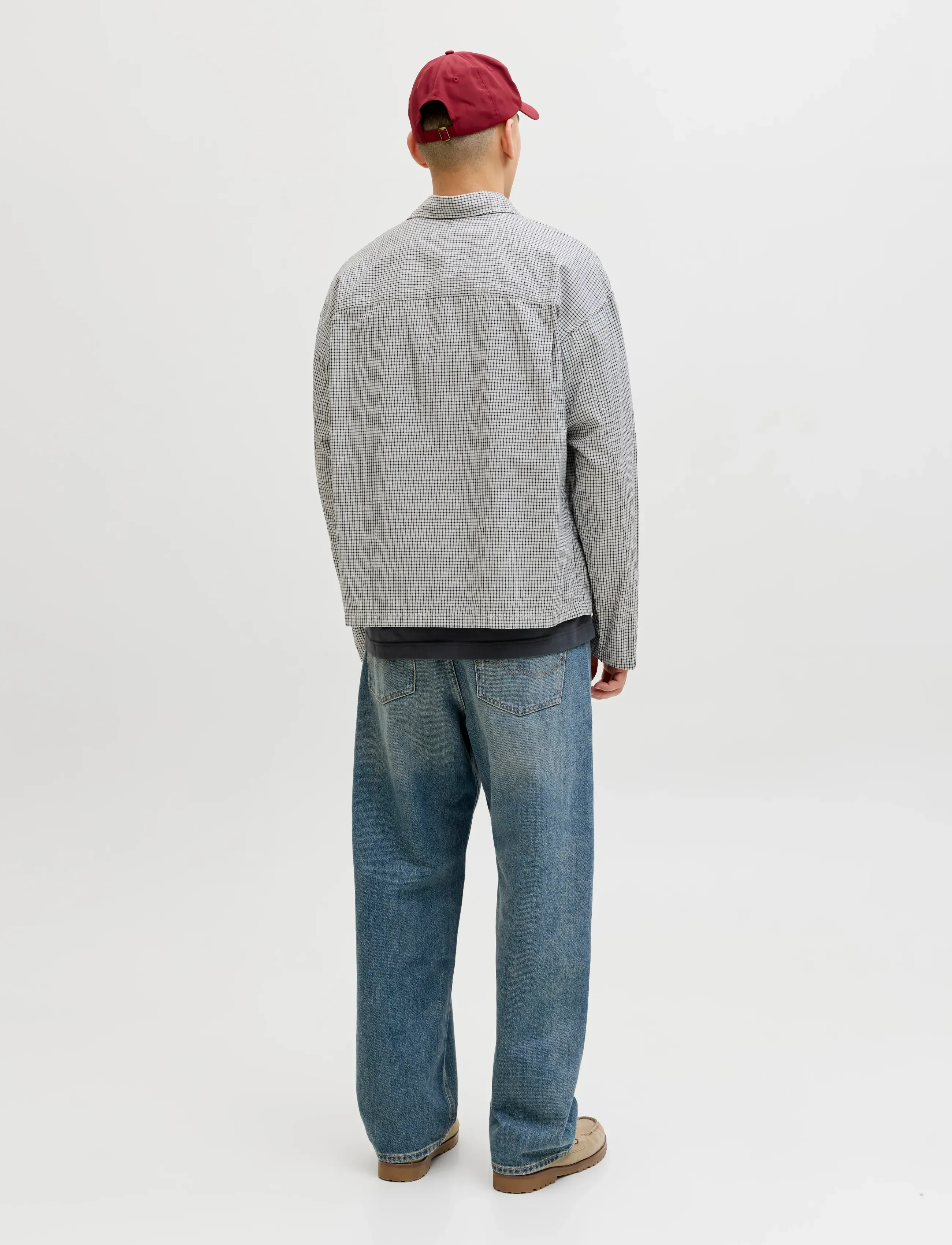 Jack & Jones - JORAUSTIN CLEAN CHECK SHIRT LS SN - ternede skjorter - odyssey gray - 2