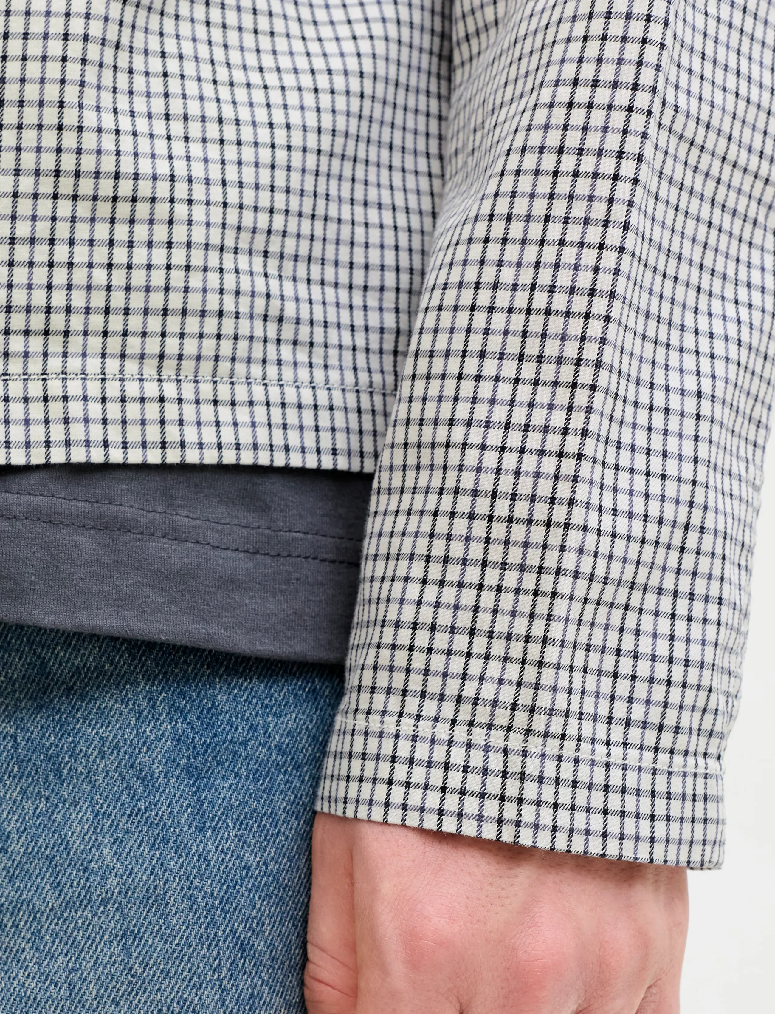 Jack & Jones - JORAUSTIN CLEAN CHECK SHIRT LS SN - ternede skjorter - odyssey gray - 5