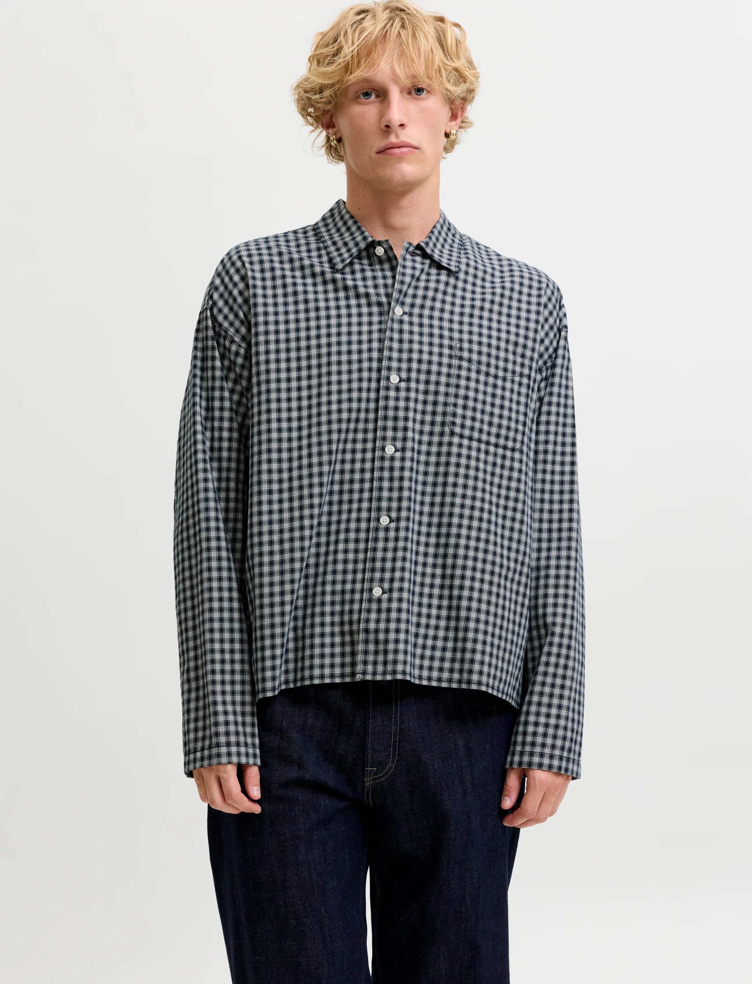 Jack & Jones JORAUSTIN CLEAN CHECK SHIRT LS SN - Skjorter - SKY CAPTAIN / navy