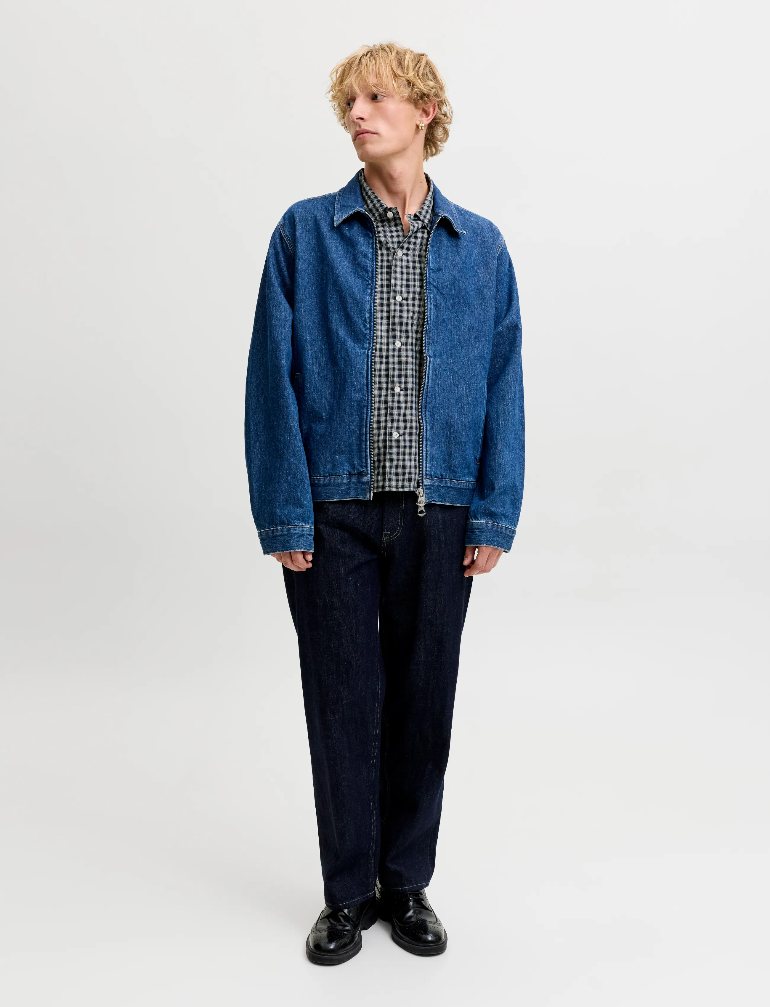 Jack & Jones - JORAUSTIN CLEAN CHECK SHIRT LS SN - ternede skjorter - sky captain - 4