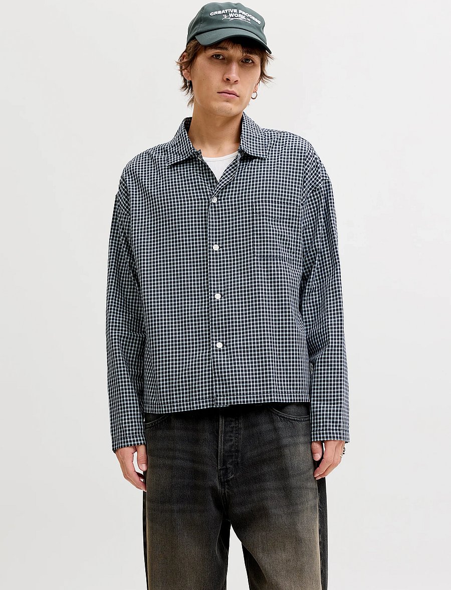 Jack & Jones - JORAUSTIN CLEAN CHECK SHIRT LS SN - ruudulised särgid - sky captain - 0