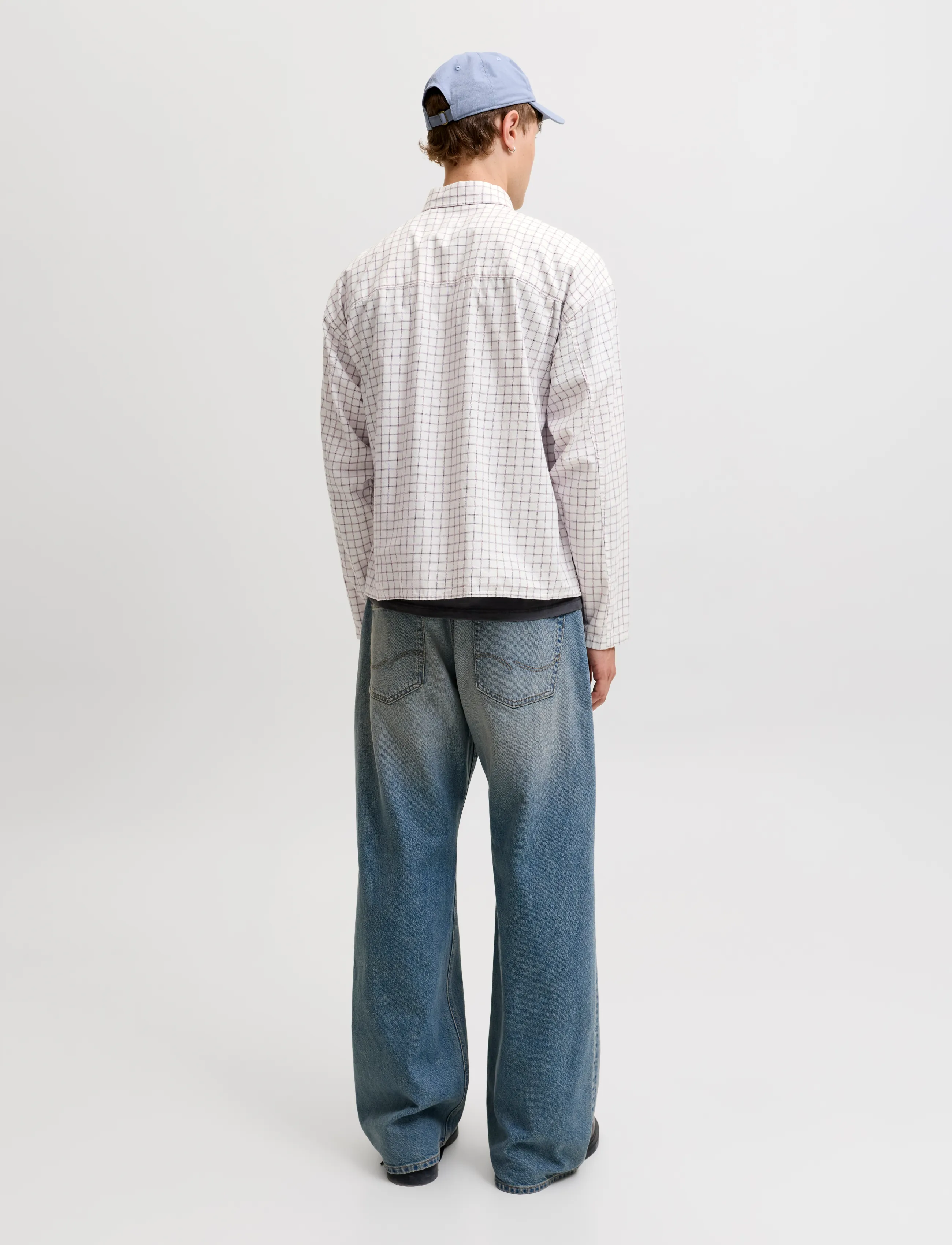 Jack & Jones - JORAUSTIN CLEAN CHECK SHIRT LS SN - ternede skjorter - snow white - 3