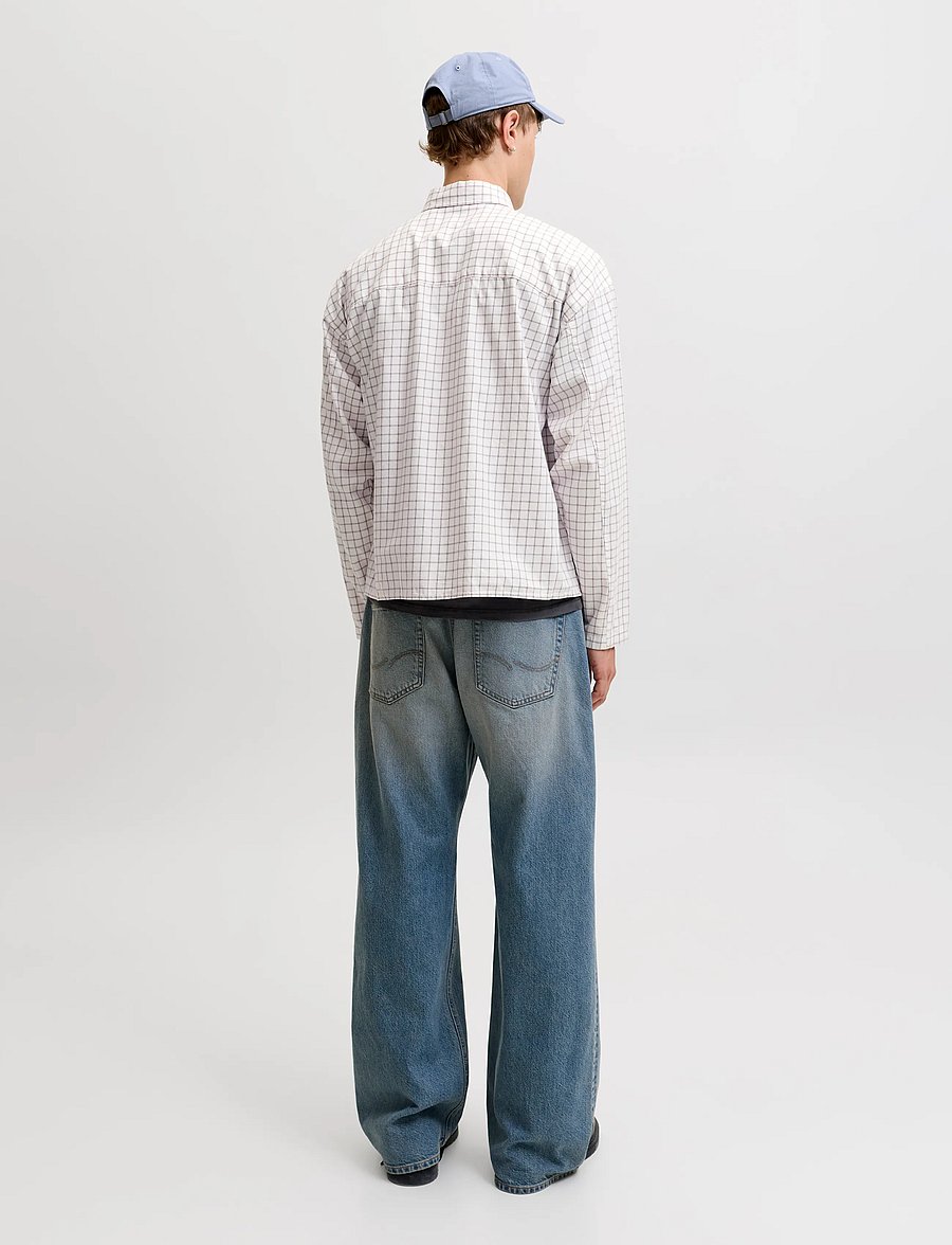 Jack & Jones - JORAUSTIN CLEAN CHECK SHIRT LS SN - ternede skjorter - snow white - 3