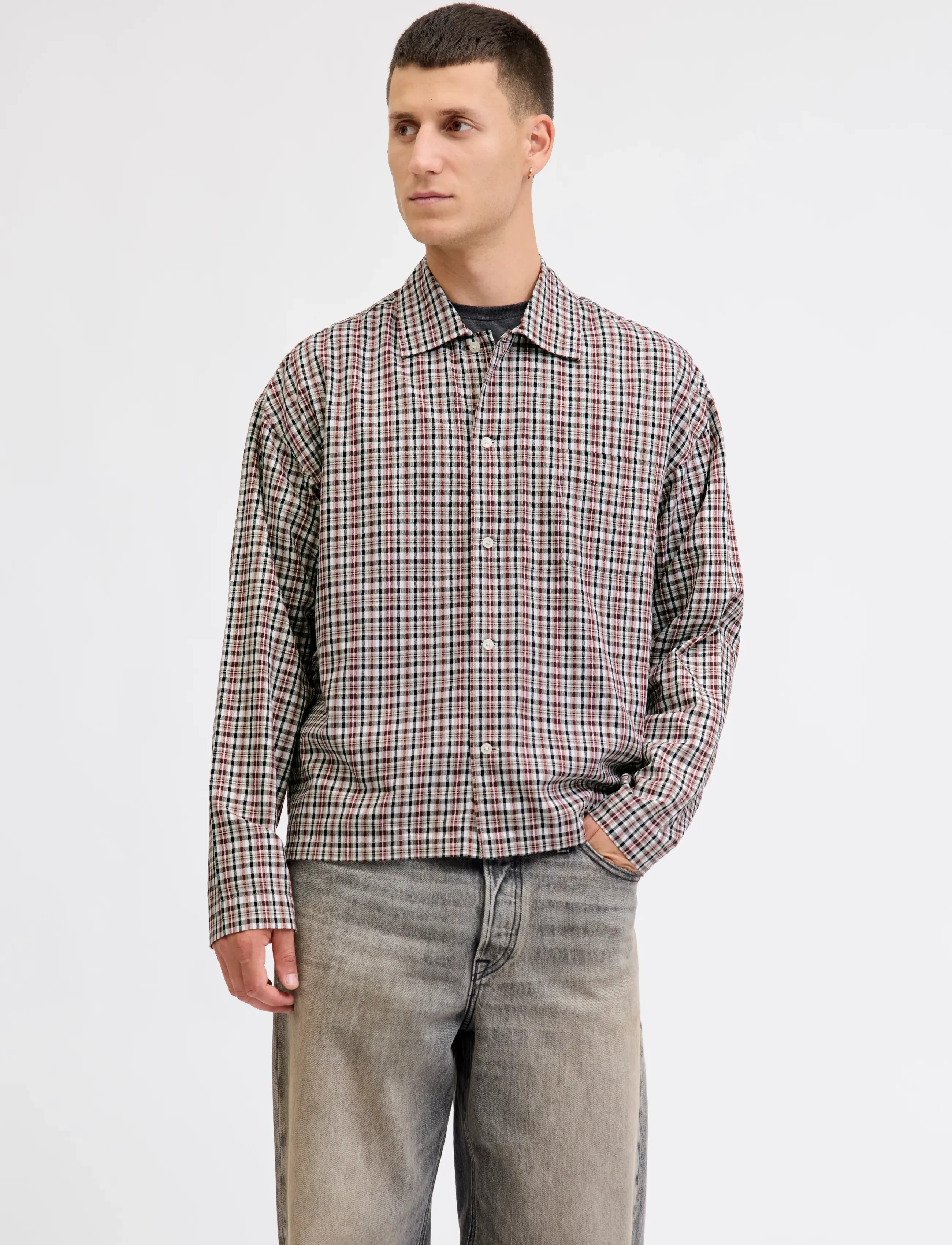 Jack & Jones JORAUSTIN CLEAN CHECK SHIRT LS SN - Skjortor - TIBETAN RED / multi