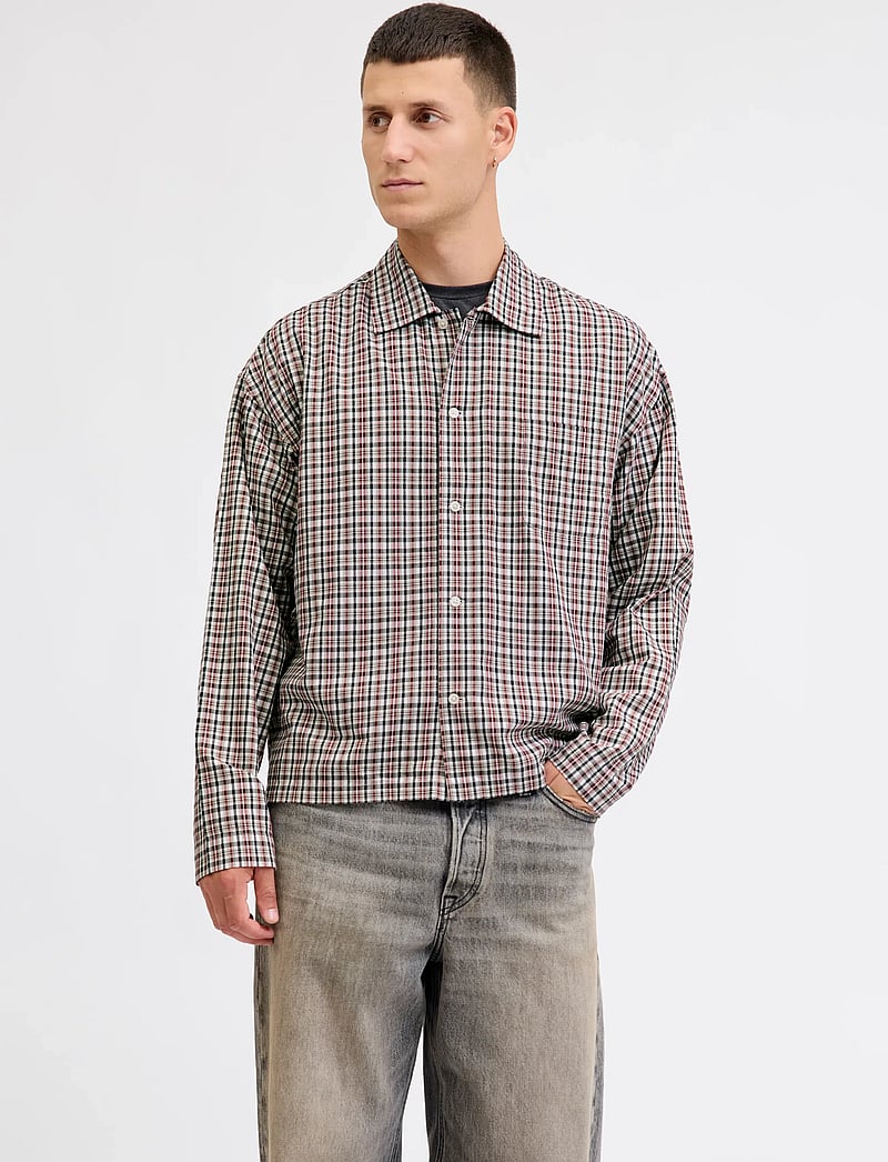 Jack & Jones - JORAUSTIN CLEAN CHECK SHIRT LS SN - ruudulised särgid - tibetan red - 0