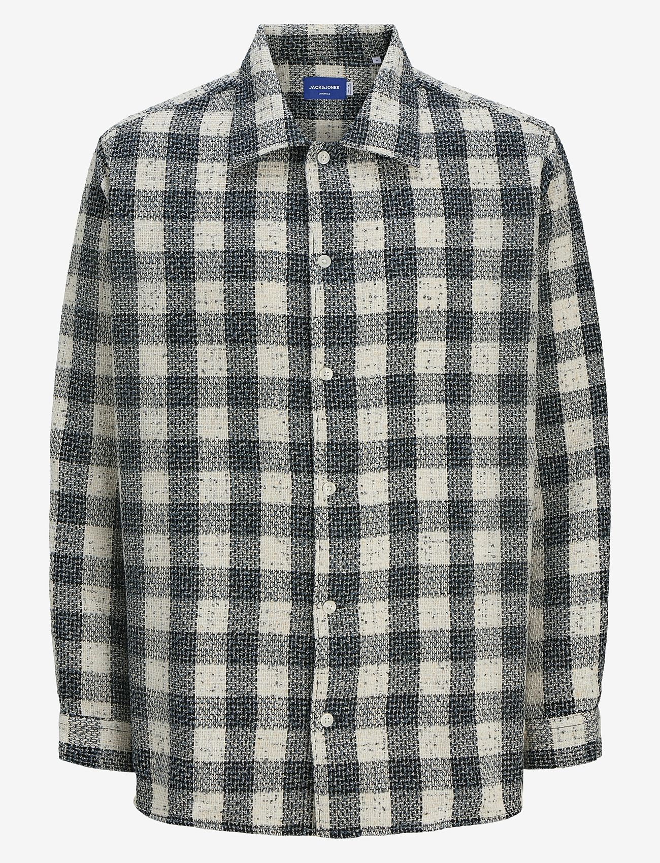 Jack & Jones - JORWINTER BOUCLE SHIRT LS STYD AW24 - checkered shirts - black - 1