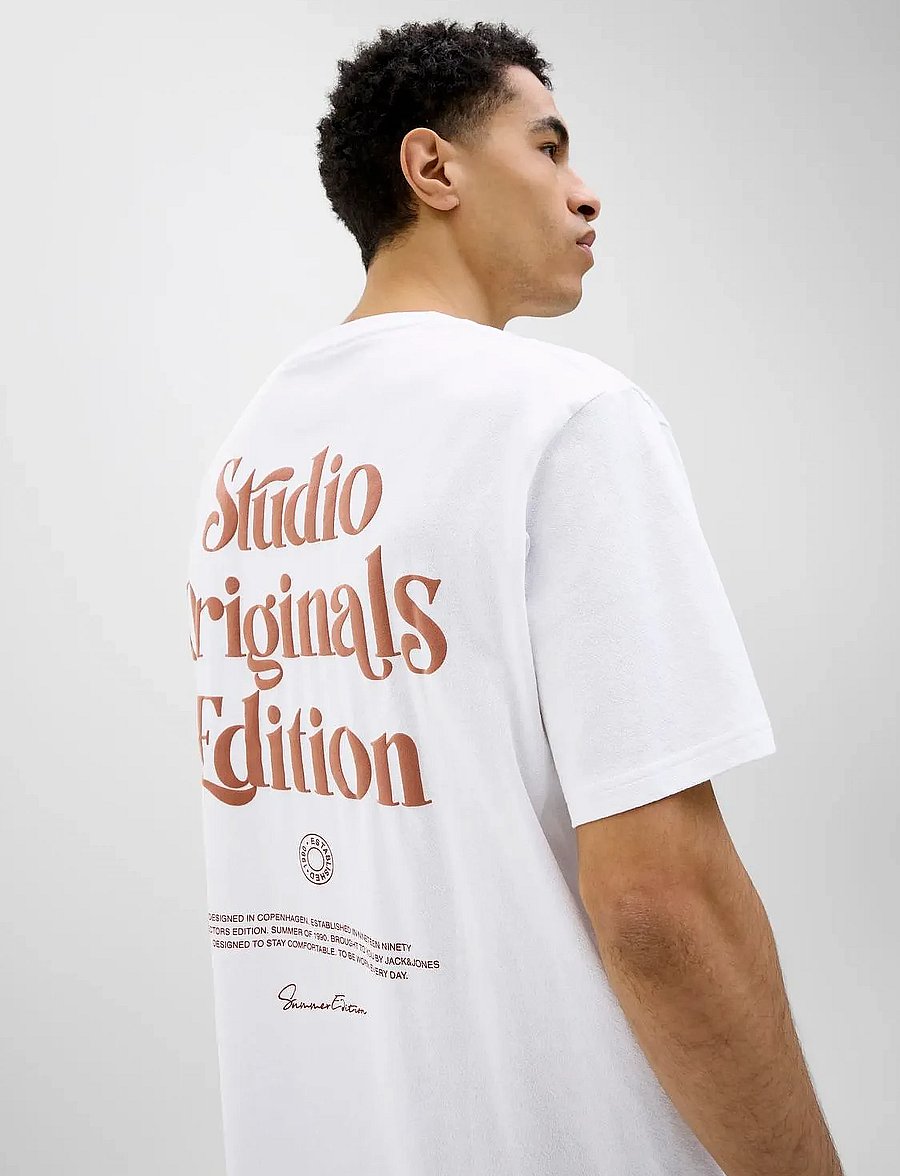 Jack & Jones - JORACAPULCO TYPE TEE SS CREW NECK - bright white - 0