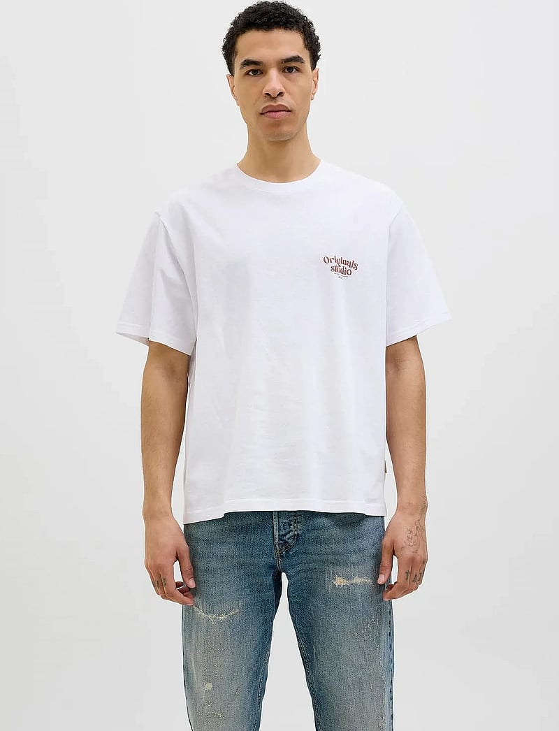 Jack & Jones - JORACAPULCO TYPE TEE SS CREW NECK - t-shirts à manches courtes - bright white - 3