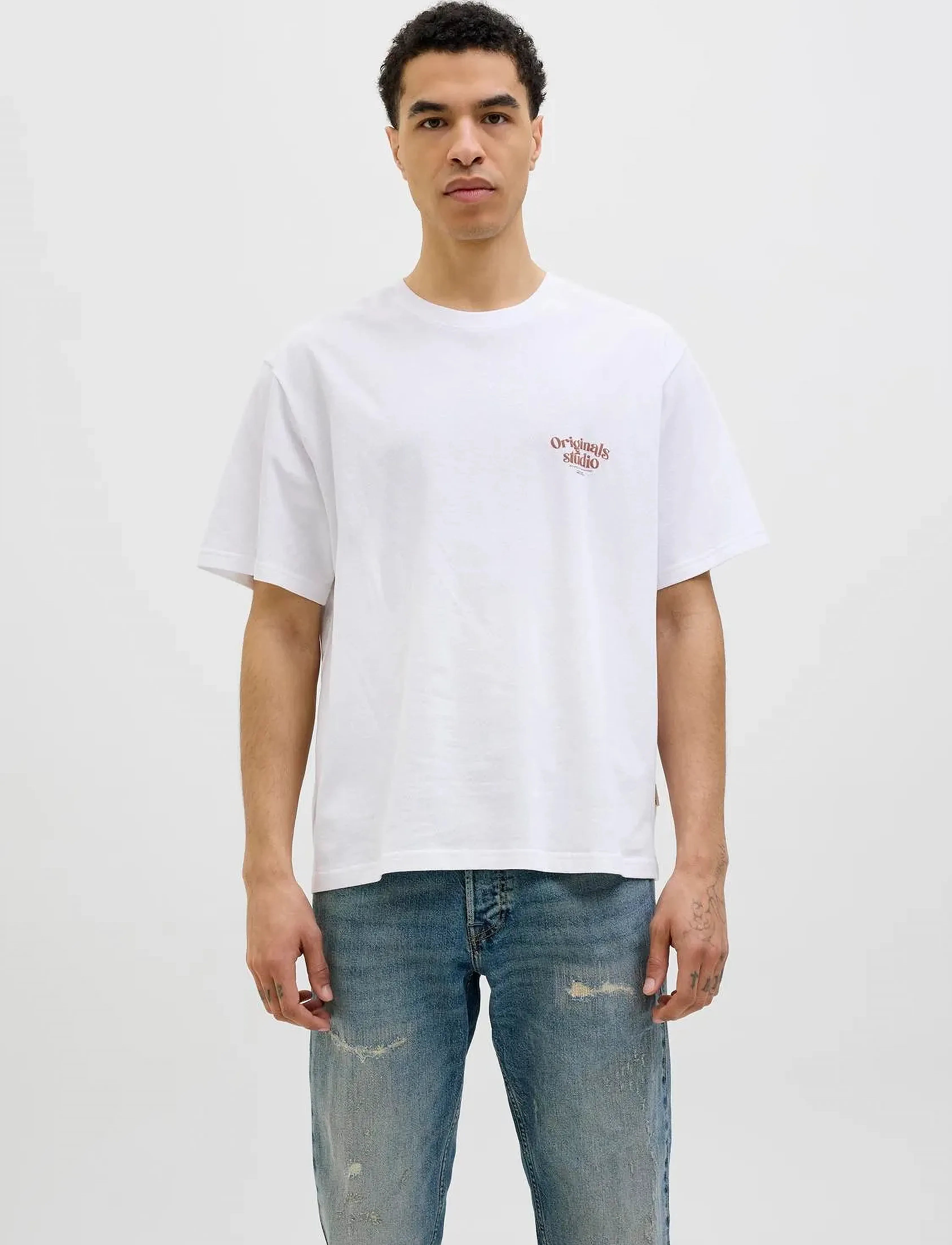 Jack & Jones - JORACAPULCO TYPE TEE SS CREW NECK - bright white - 3
