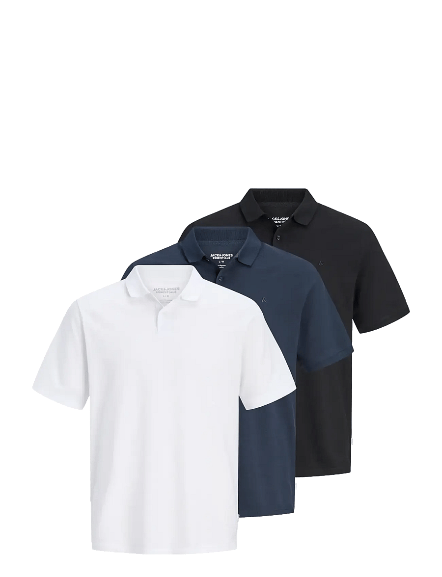 Jack & Jones - JJEBASIC POLO SS 3PK MP NOOS - kortærmede poloer - navy blazer - 1