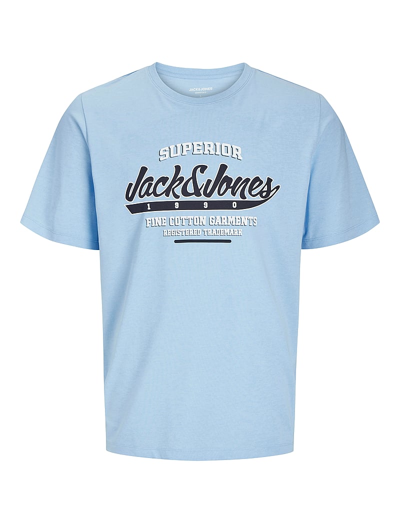 Jack & Jones - JJELOGO TEE SS O-NECK 2 COL SS25 3PK MP - kortærmede t-shirts - chambray blue - 0