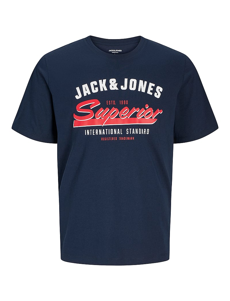 Jack & Jones - JJELOGO TEE SS O-NECK 2 COL SS25 3PK MP - kortærmede t-shirts - chambray blue - 3