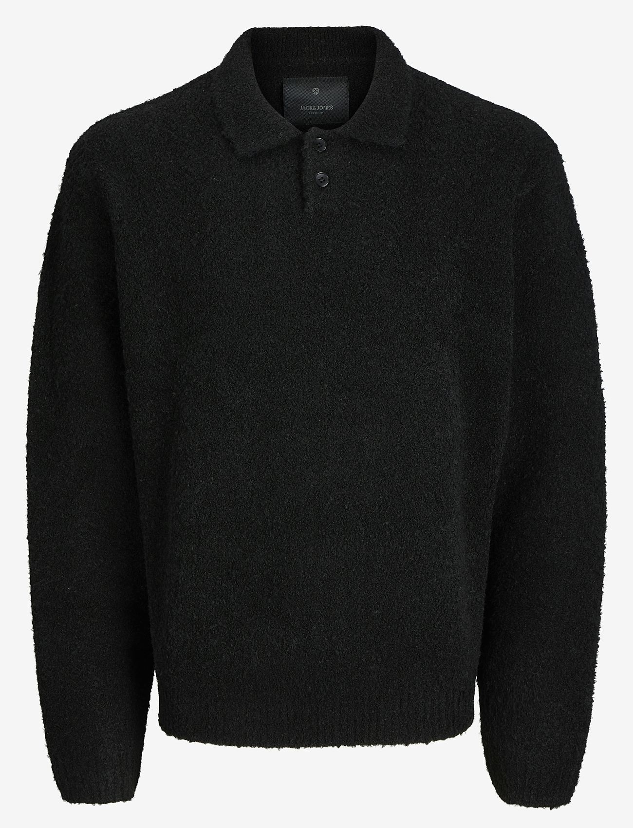 Jack & Jones - JPRWINTER KNIT BOUCLE POLO STYD AW24 - neulotut poolot - black - 1