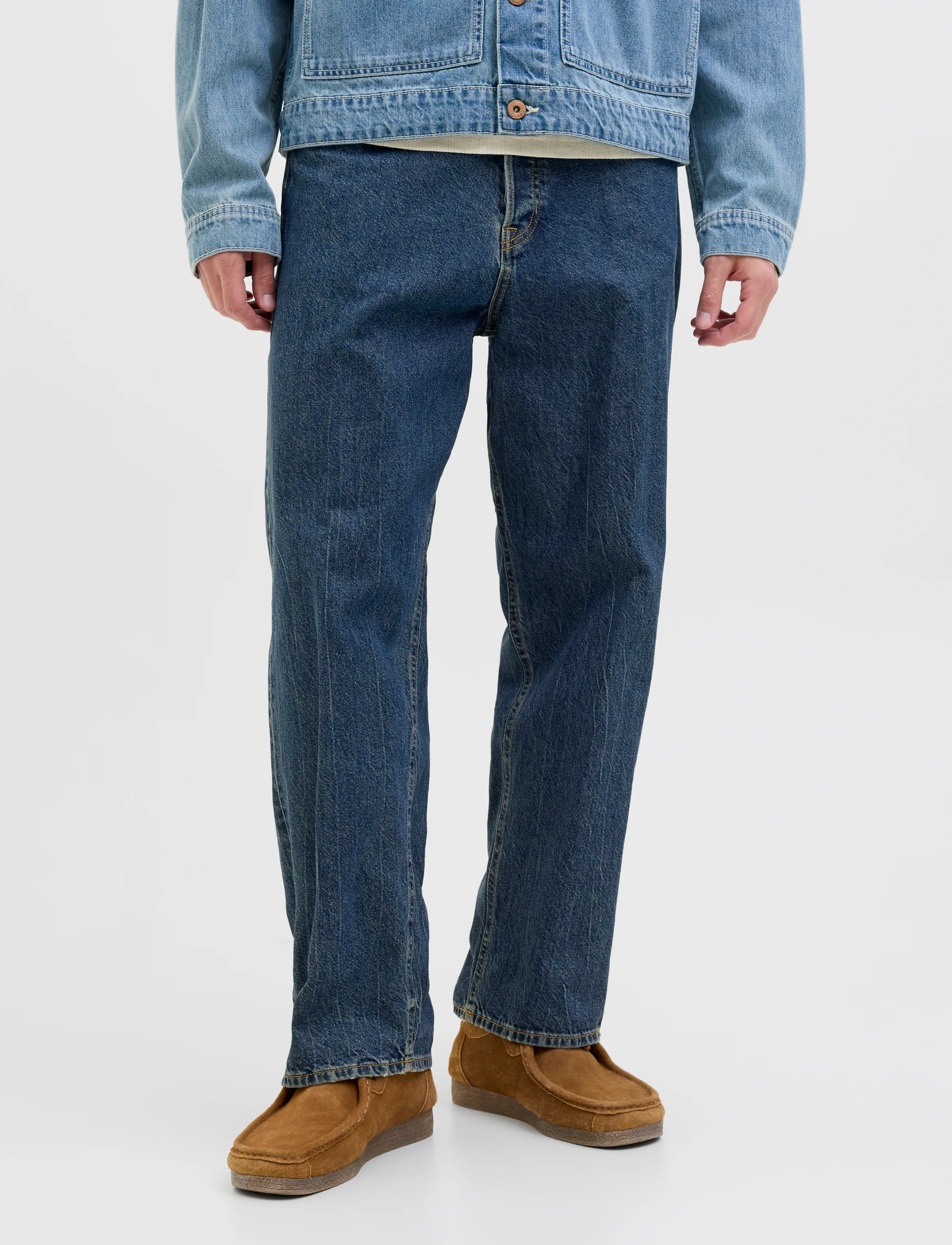 Jack & Jones JJIEDDIE JJBASIC SQ 061 NOOS - Riided - BLUE DENIM / blue