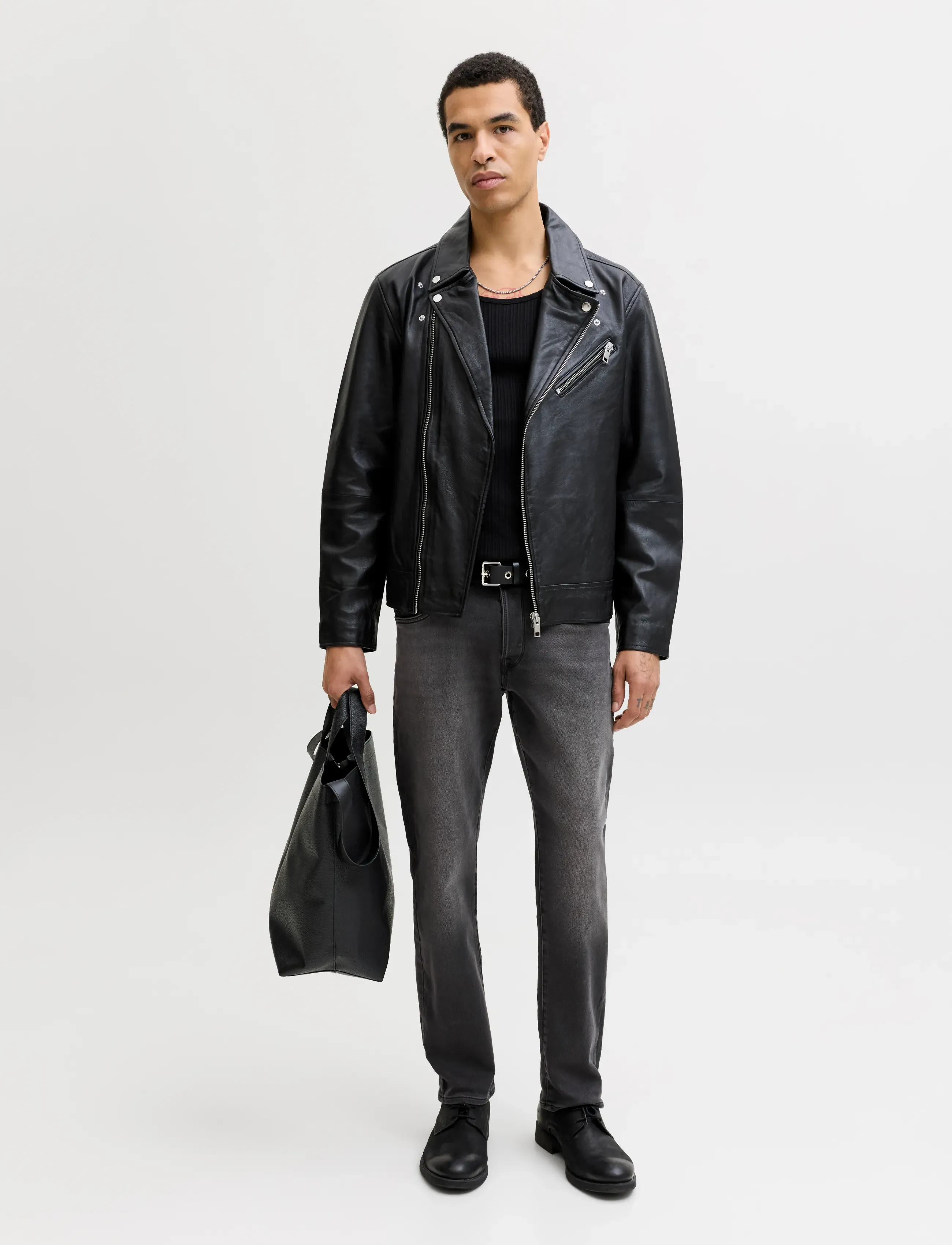 Jack & Jones JJIMIKE JJFOX  I.K SQ 426 NOOS - Kollektionen - BLACK DENIM / grey