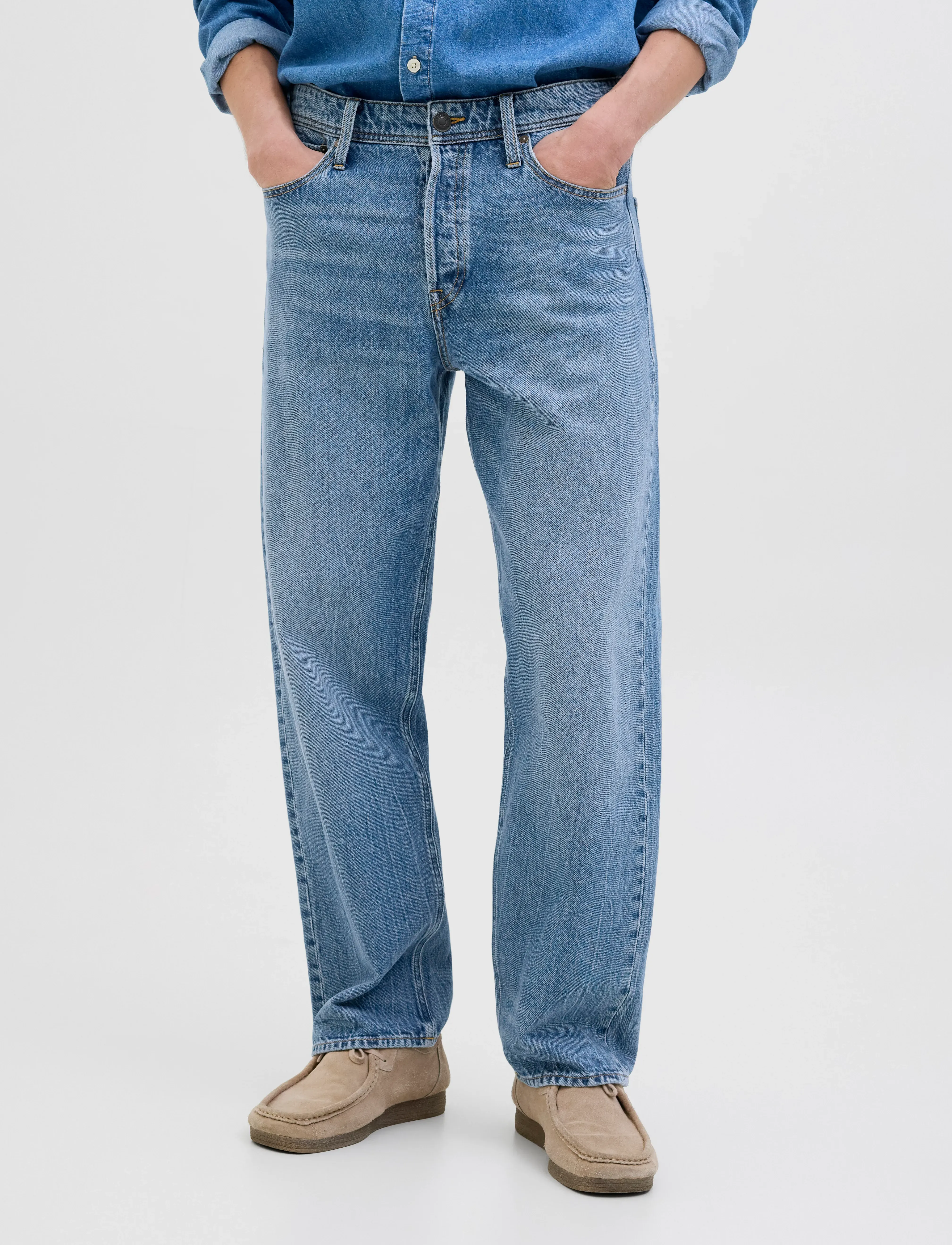 Jack & Jones JJIEDDIE JJORIGINAL SQ 229 - Loose jeans - BLUE DENIM / blue