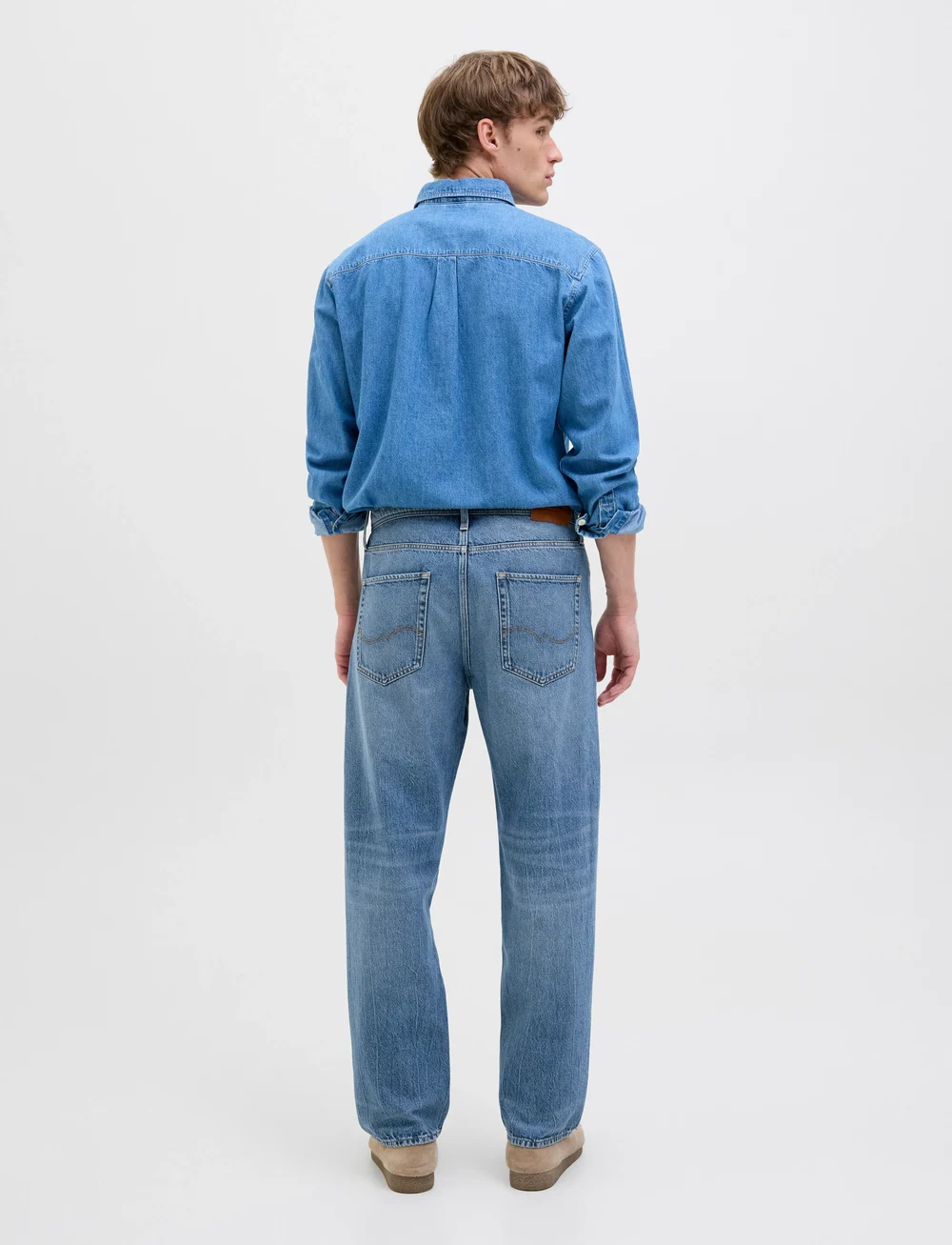 Jack & Jones - JJIEDDIE JJORIGINAL SQ 229 - loose jeans - blue denim - 3