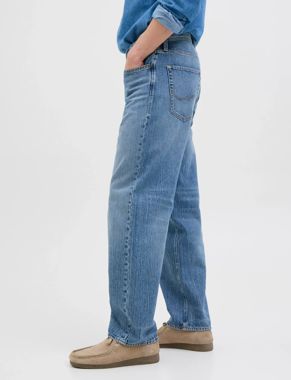 Jack & Jones - JJIEDDIE JJORIGINAL SQ 229 - loose jeans - blue denim - 5