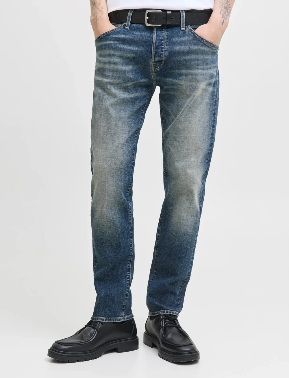 Jack & Jones - JJIMIKE JJFOX CB 082 - tapered jeans - blue denim - 0