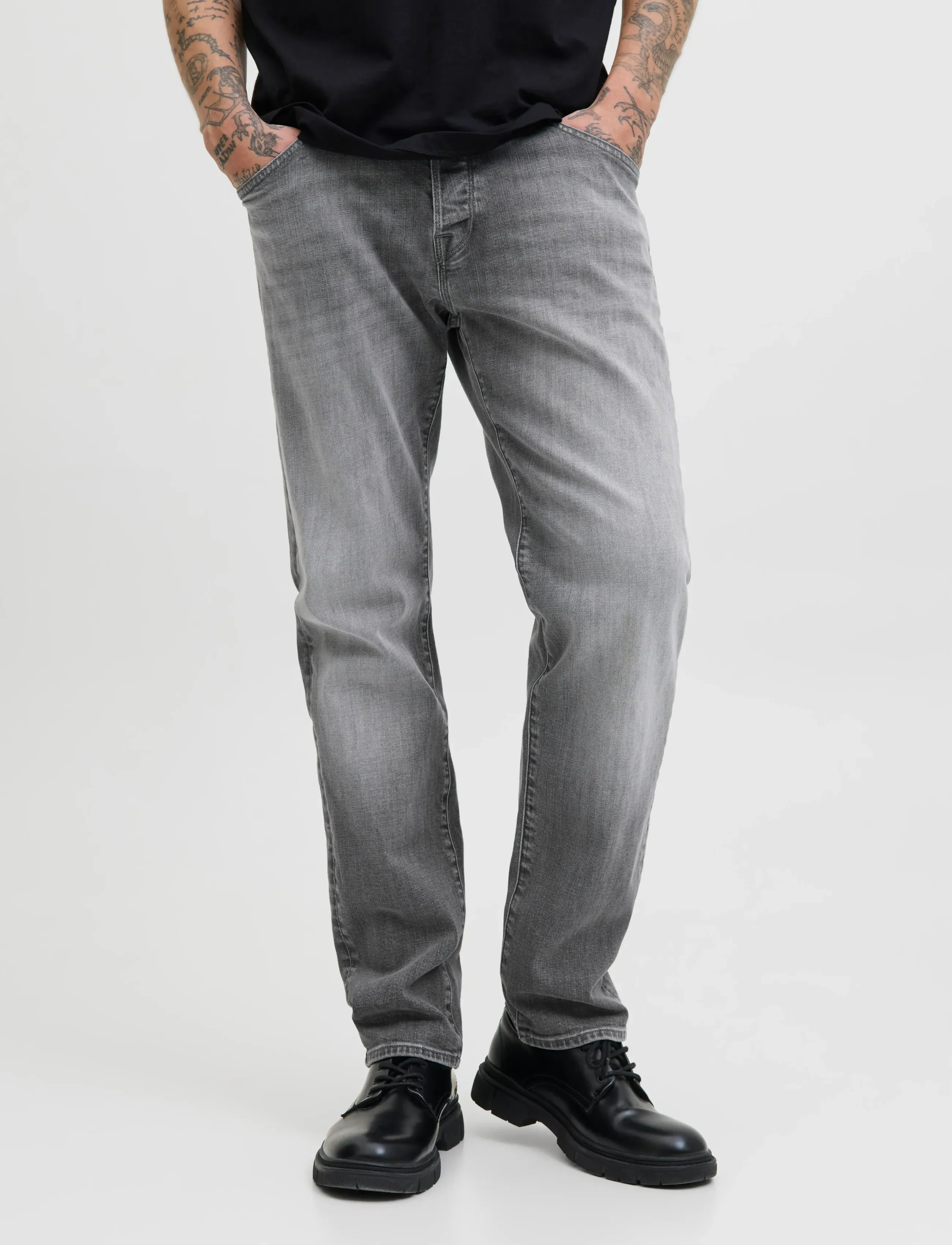 Jack & Jones JJIMIKE JJFOX CB 087 - Kollektionen - BLACK DENIM / grey