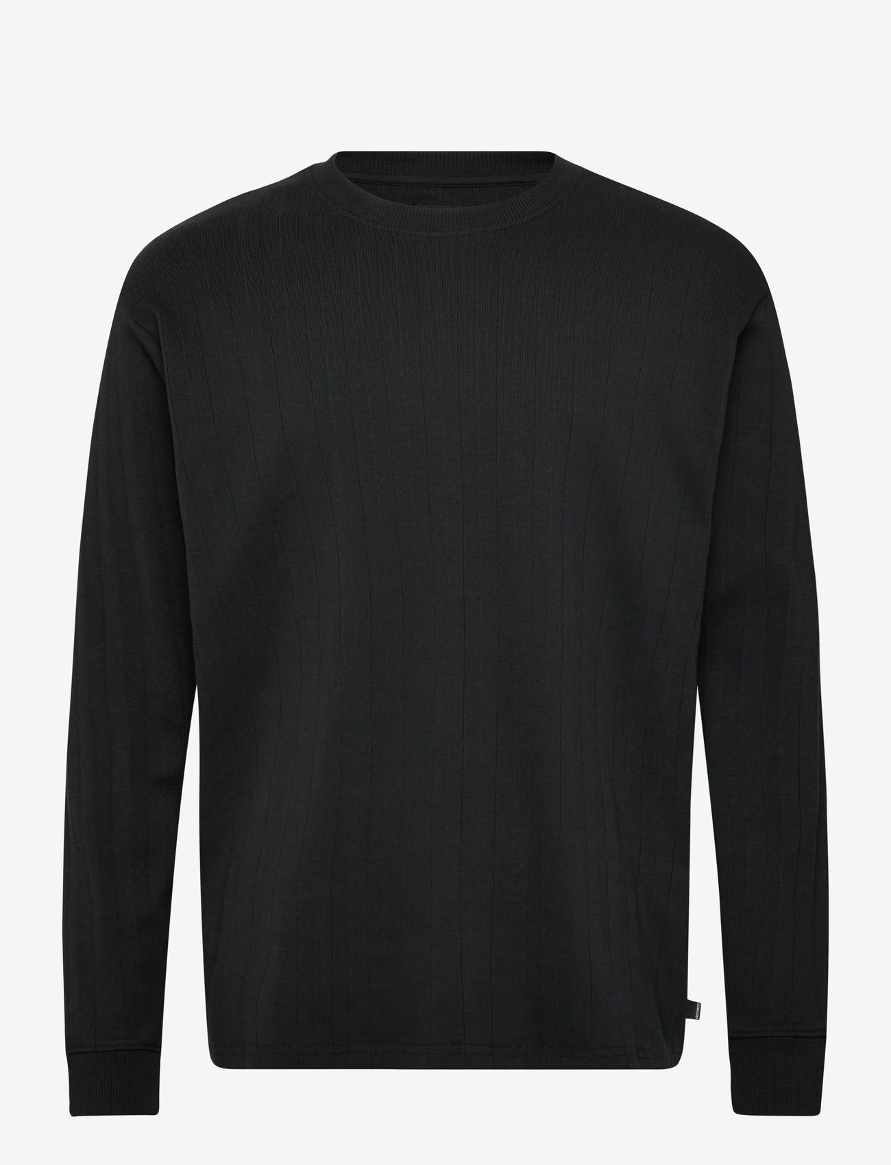 Jack & Jones - JPRBLAKOLE LS DROP NEEDLE TEE STYD AW24 - langærmede t-shirts - black - 0