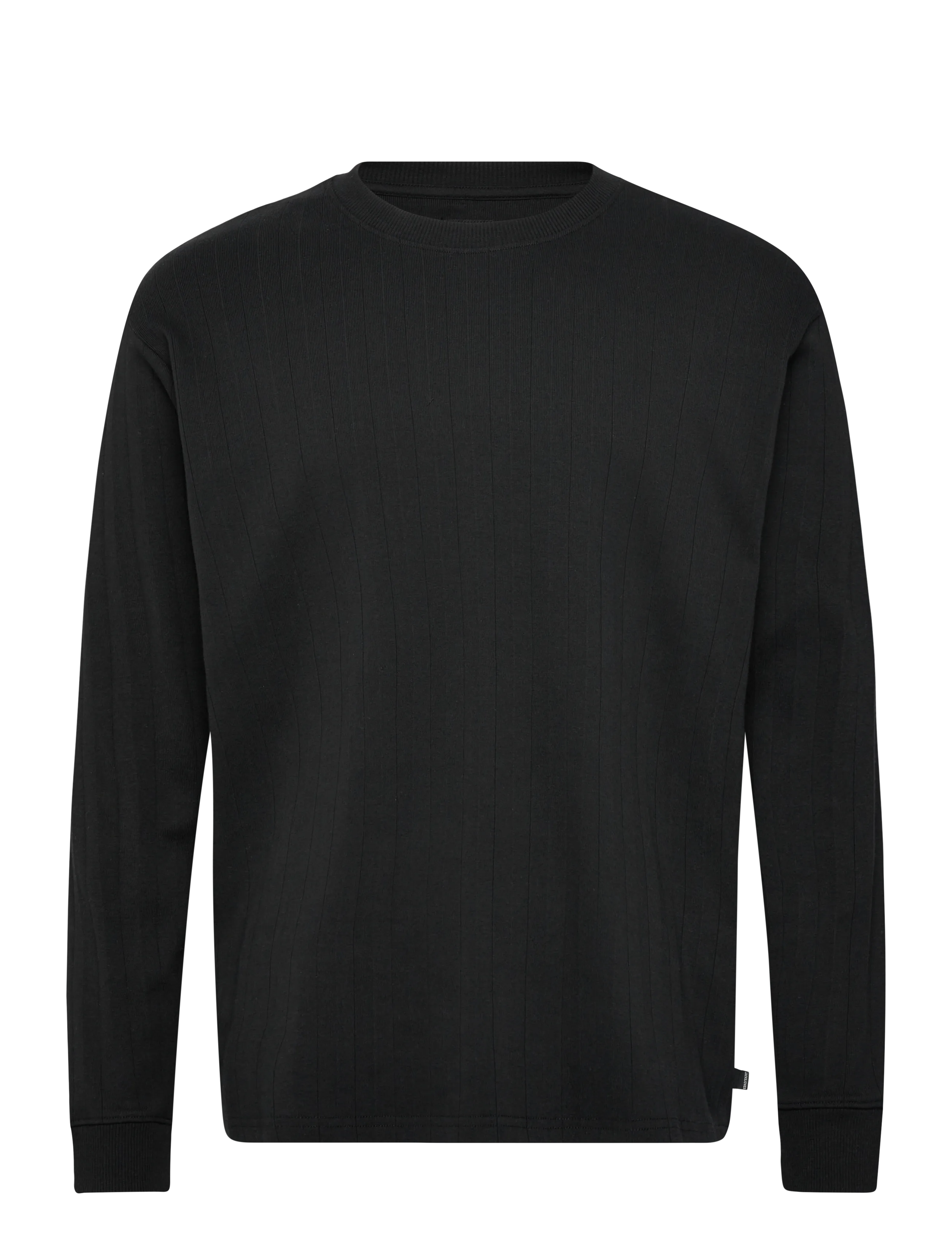 Jack & Jones JPRBLAKOLE LS DROP NEEDLE TEE STYD AW24 - T-shirts - BLACK / black