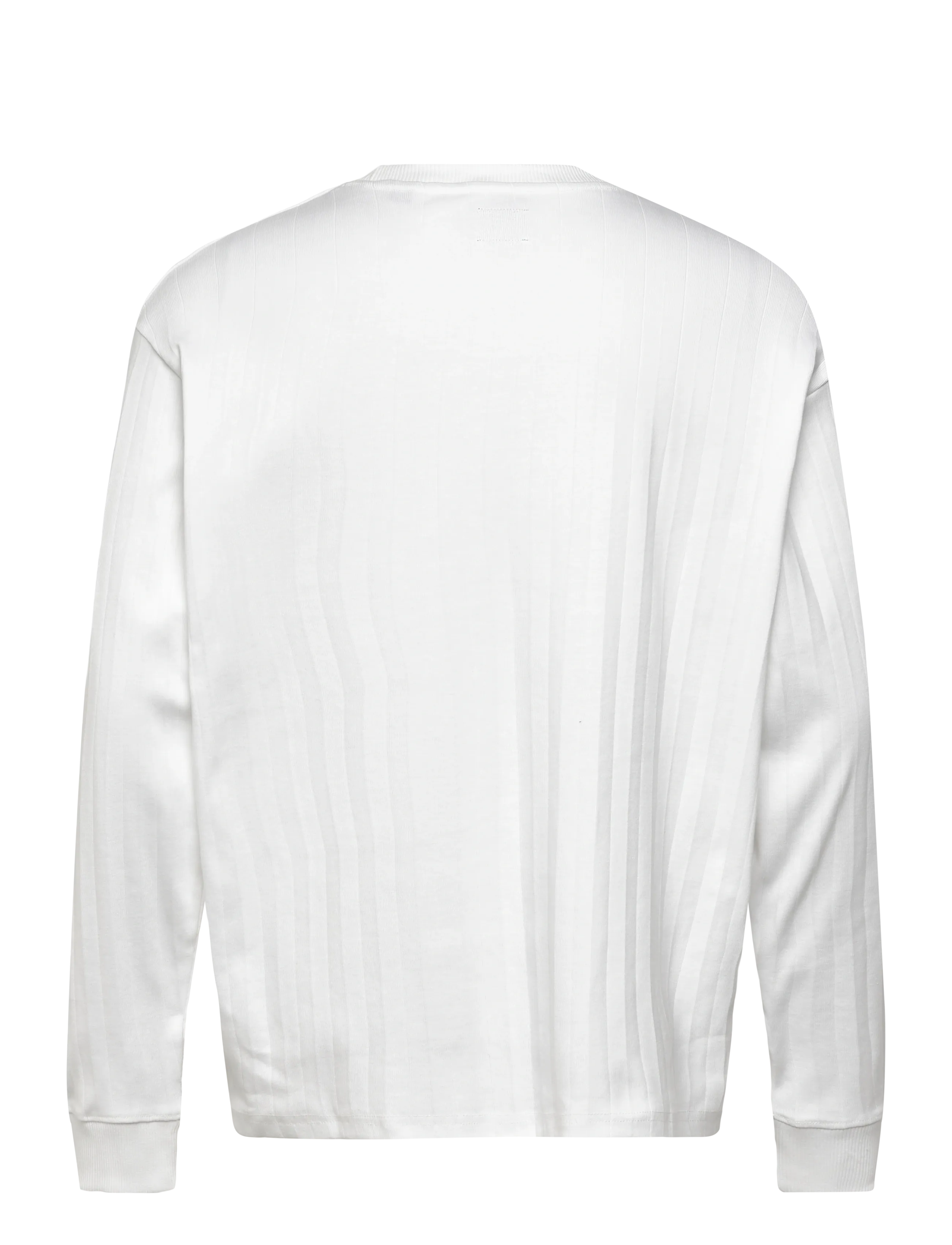 Jack & Jones - JPRBLAKOLE LS DROP NEEDLE TEE STYD AW24 - pitkähihaiset - bright white - 1