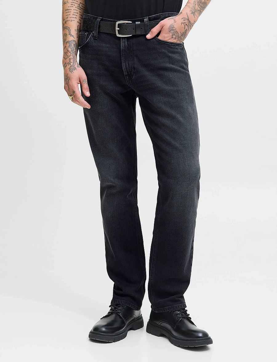 Jack & Jones - JJICLARK JJORIGINAL AKM 394 NOOS - regular piegriezuma džinsa bikses - black denim - 0