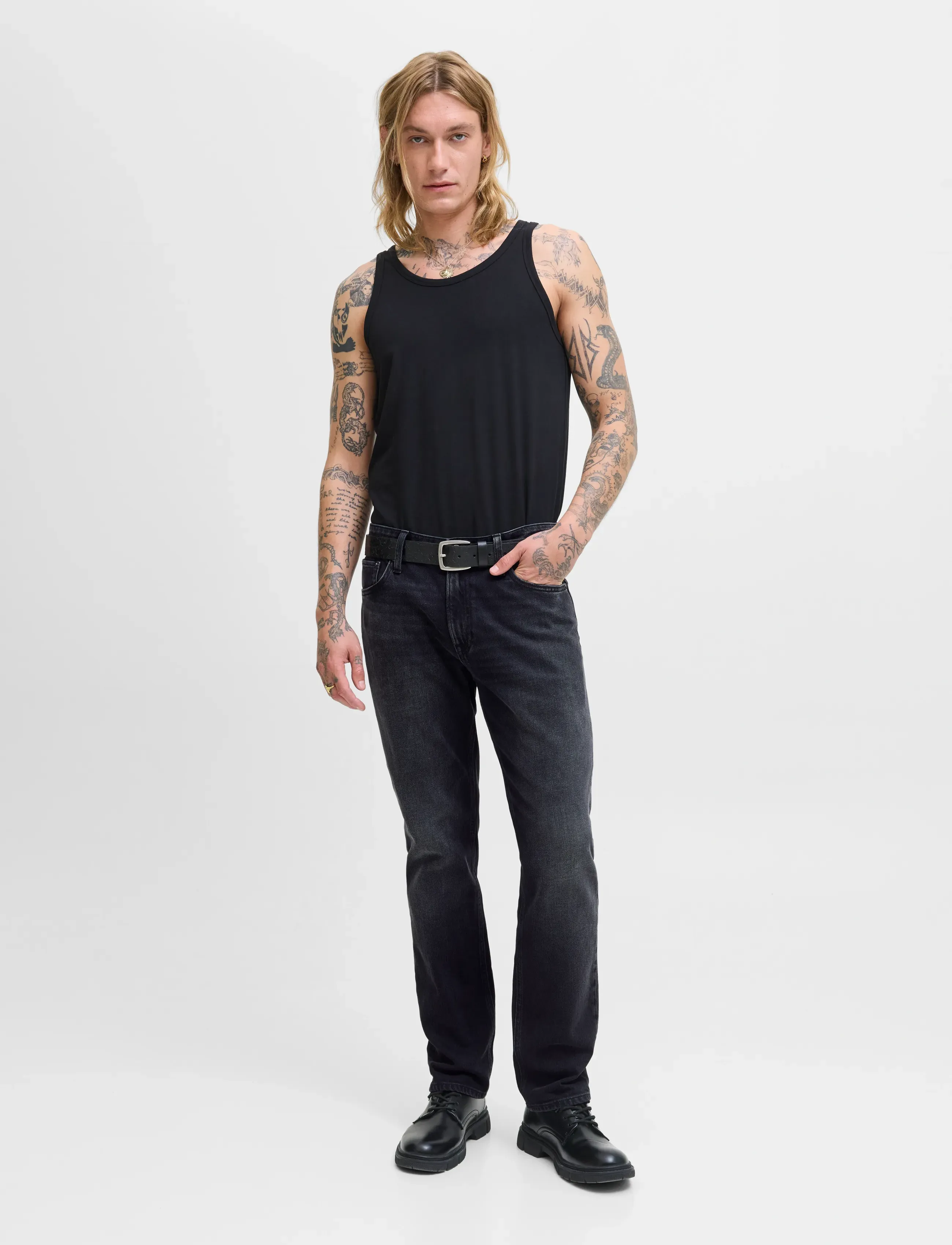 Jack & Jones - JJICLARK JJORIGINAL AKM 394 NOOS - regular jeans - black denim - 4
